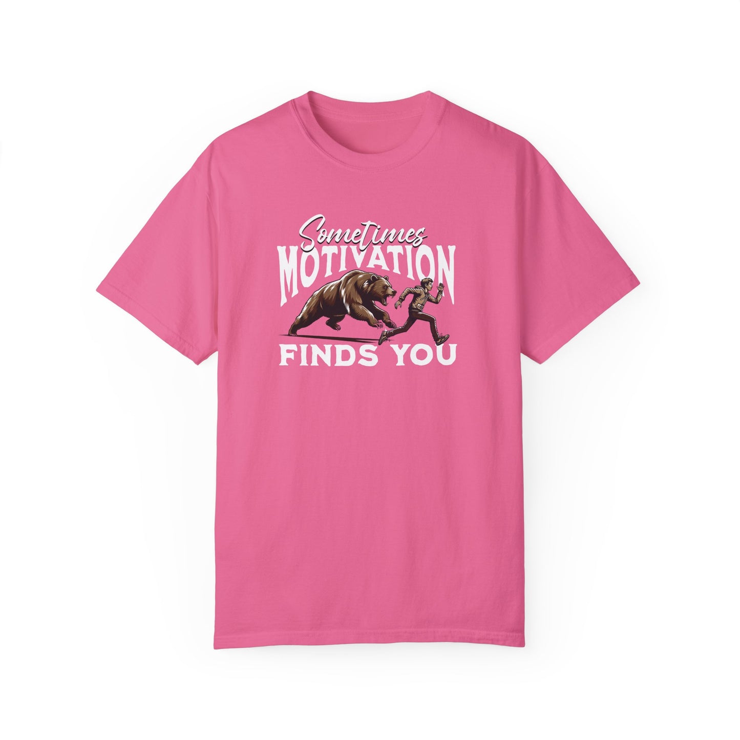 Funny Running Motivation Unisex T-shirt, Bear Chasing Humor Tee, Workout Inspiration Shirt, Fitness Apparel, Running Gift - Quirkside Creations