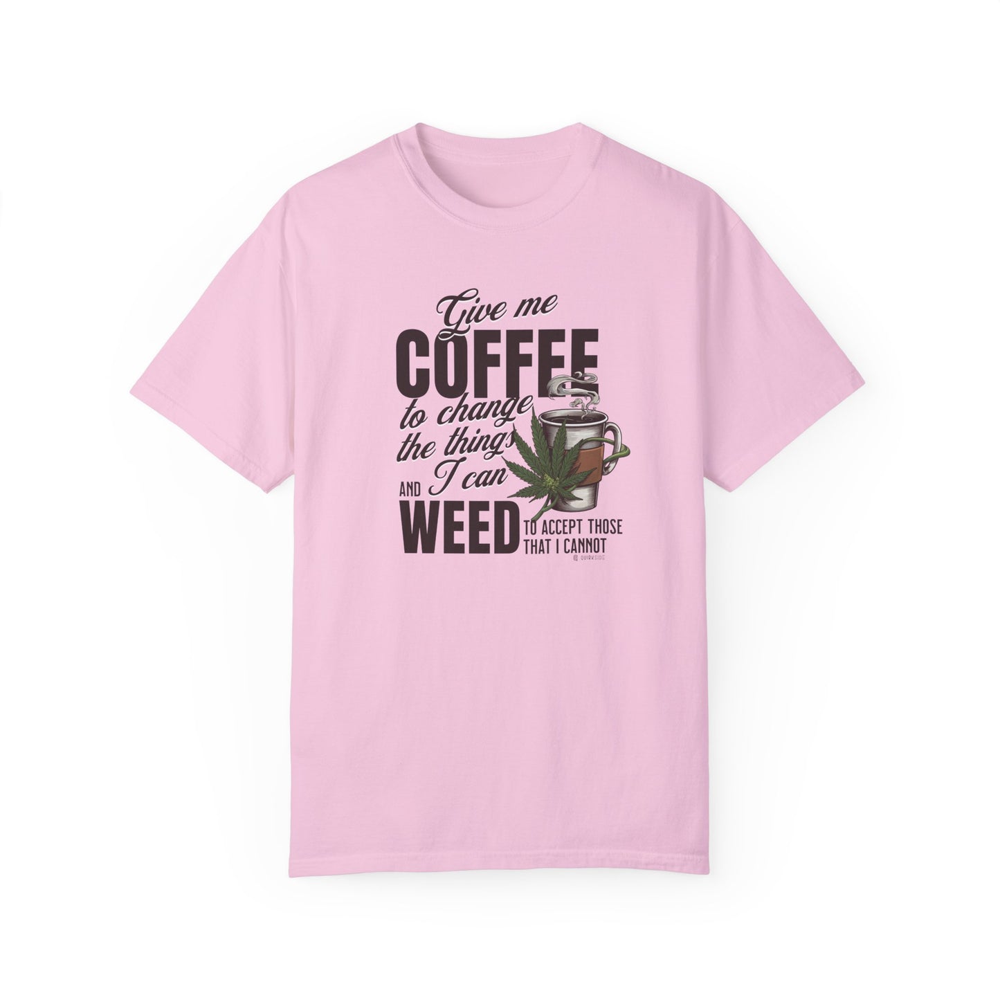 Coffee and Weed Funny Unisex T-shirt, Hilarious Tee for Coffee and Cannabis Lovers, Relaxed Fit Shirt for Daily Wear, Gift for Friends,
