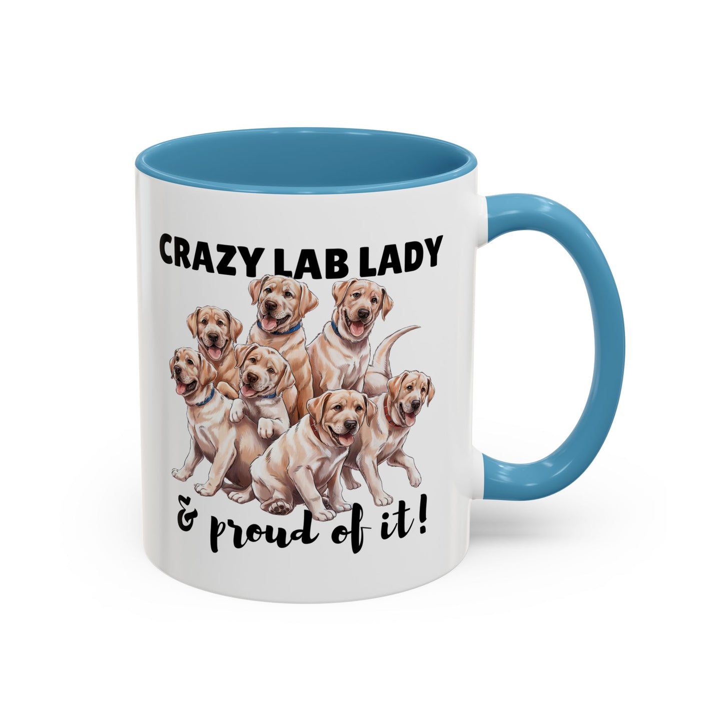 Crazy Lab Lady Coffee Mug - Dog Lover Gift, Pet Mom Mug, Funny Lab Dog Mug, Coffee Cup for Dog Owners, Animal Lover's Accessories