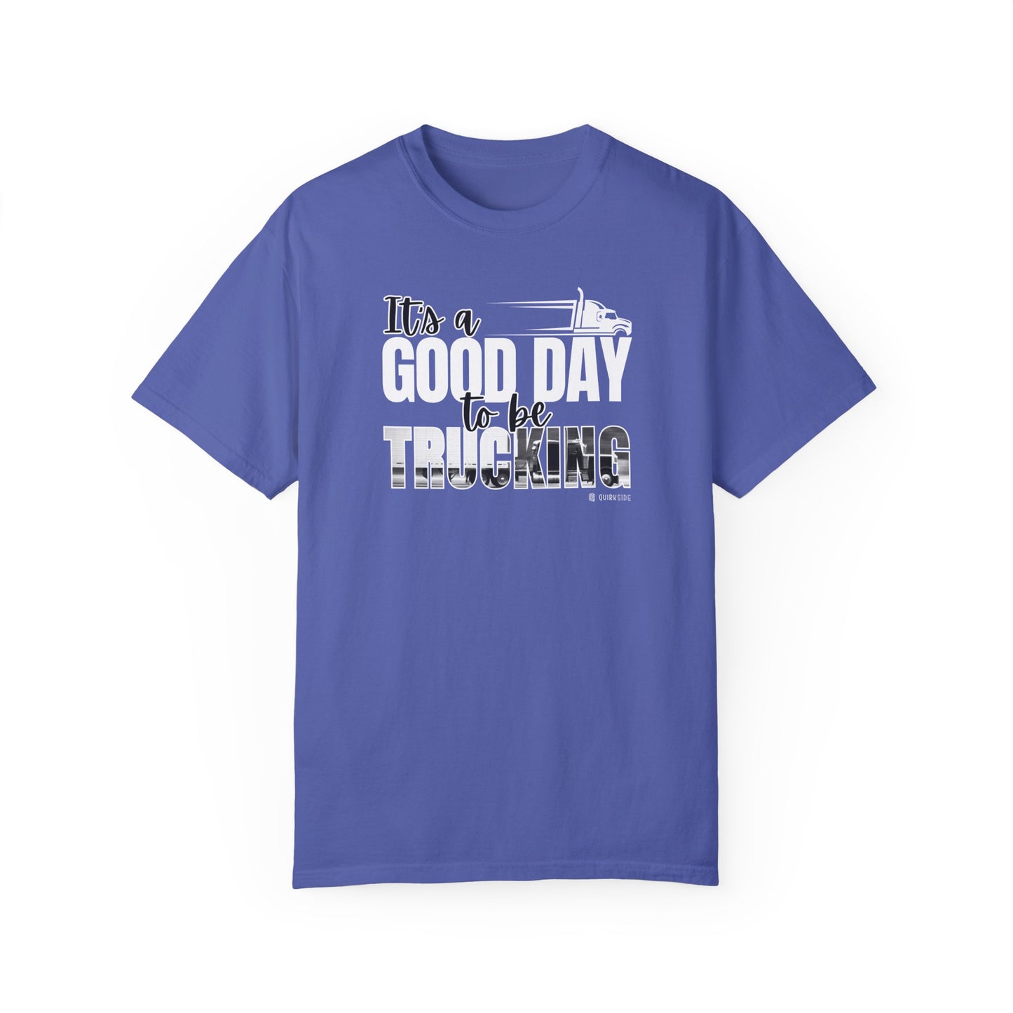 Trucking T-shirt, Truckers Tee, Highway Driver Shirt, On The Road Top, Unisex Tee, Comfortable Garment-Dyed Shirt
