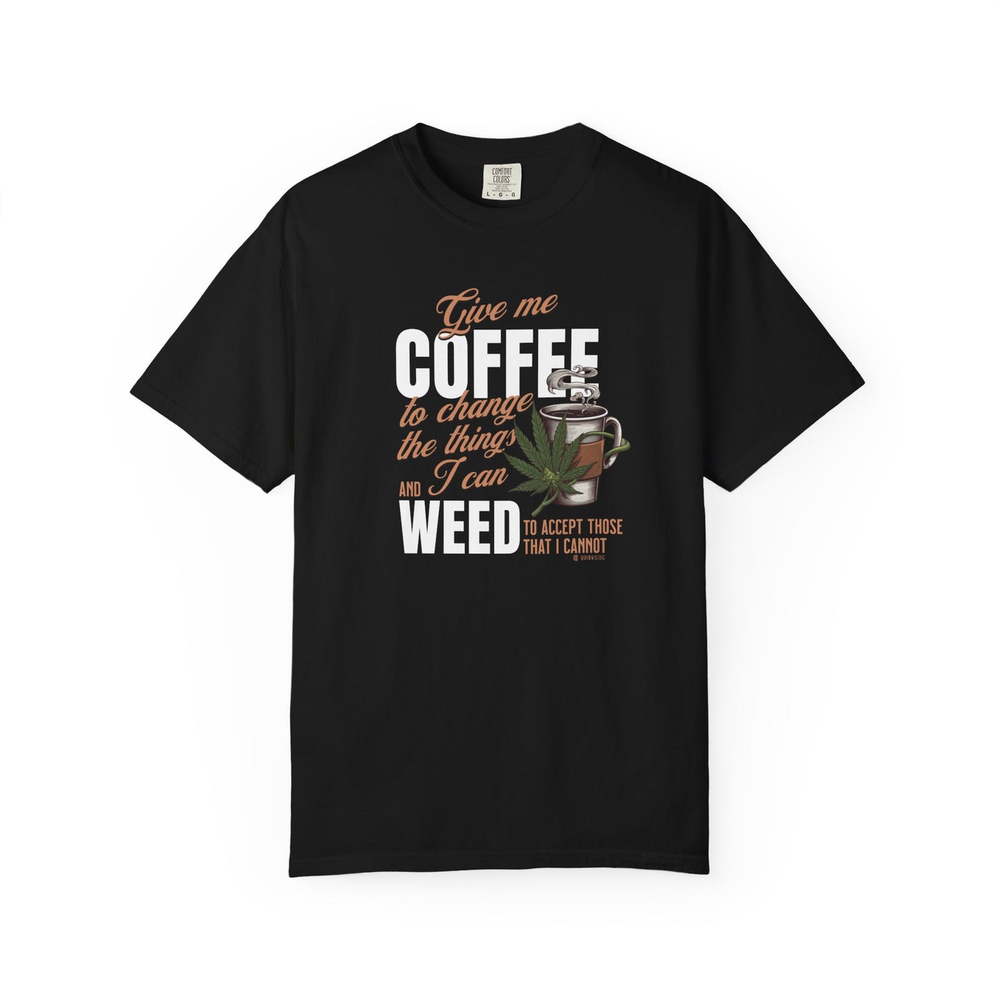 Coffee and Weed Funny Unisex T-shirt, Hilarious Tee for Coffee and Cannabis Lovers, Relaxed Fit Shirt for Daily Wear, Gift for Friends,