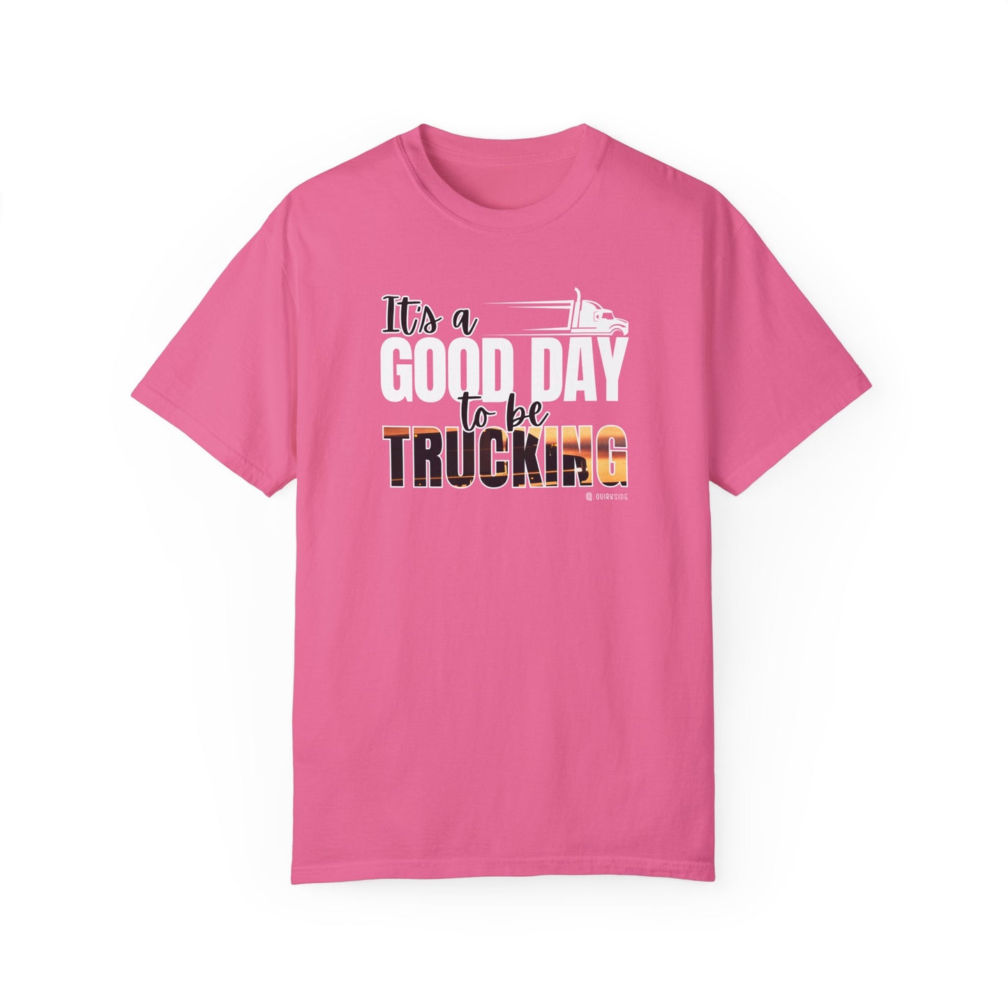 Trucking T-shirt, Truckers Tee, Highway Driver Shirt, On The Road Top, Unisex Tee, Comfortable Garment-Dyed Shirt