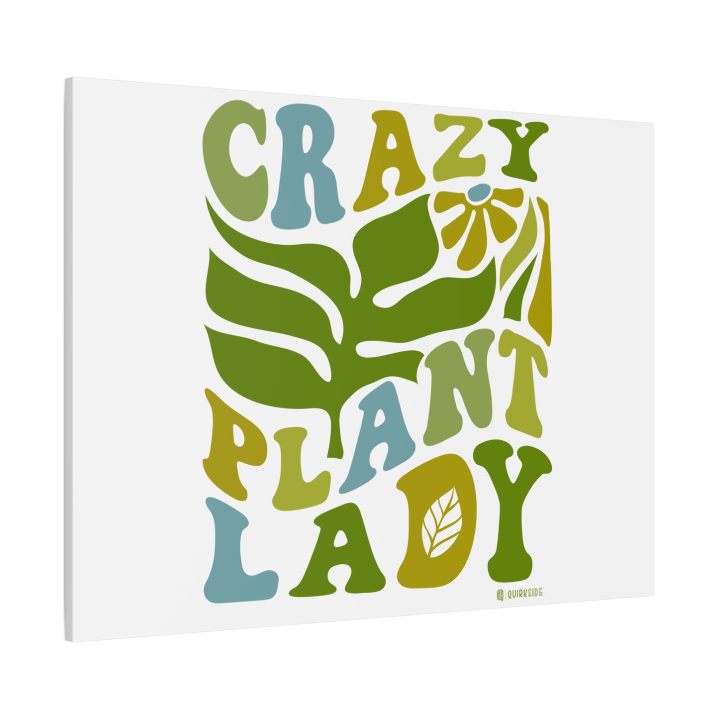 Matte Canvas Art - Crazy Plant Lady Wall Decor, Indoor Plant Lover Gift, Boho Home Accessories, Greenery Wall Art, Housewarming Present