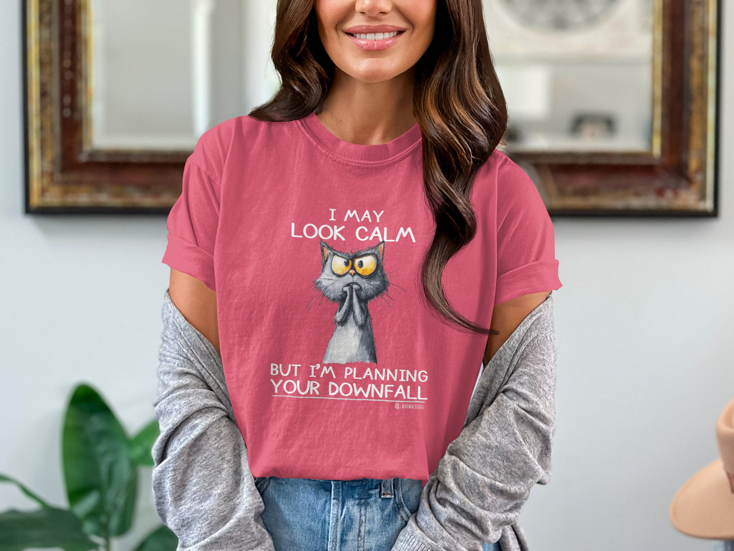 Crazy Cat Tee, Funny Cat Lover Shirt, Feline Fan Top, Cat Owner Gift, Cat Mom Shirt, Cat Dad Tee, Cat Lady Gift, Cat Print T-shirt