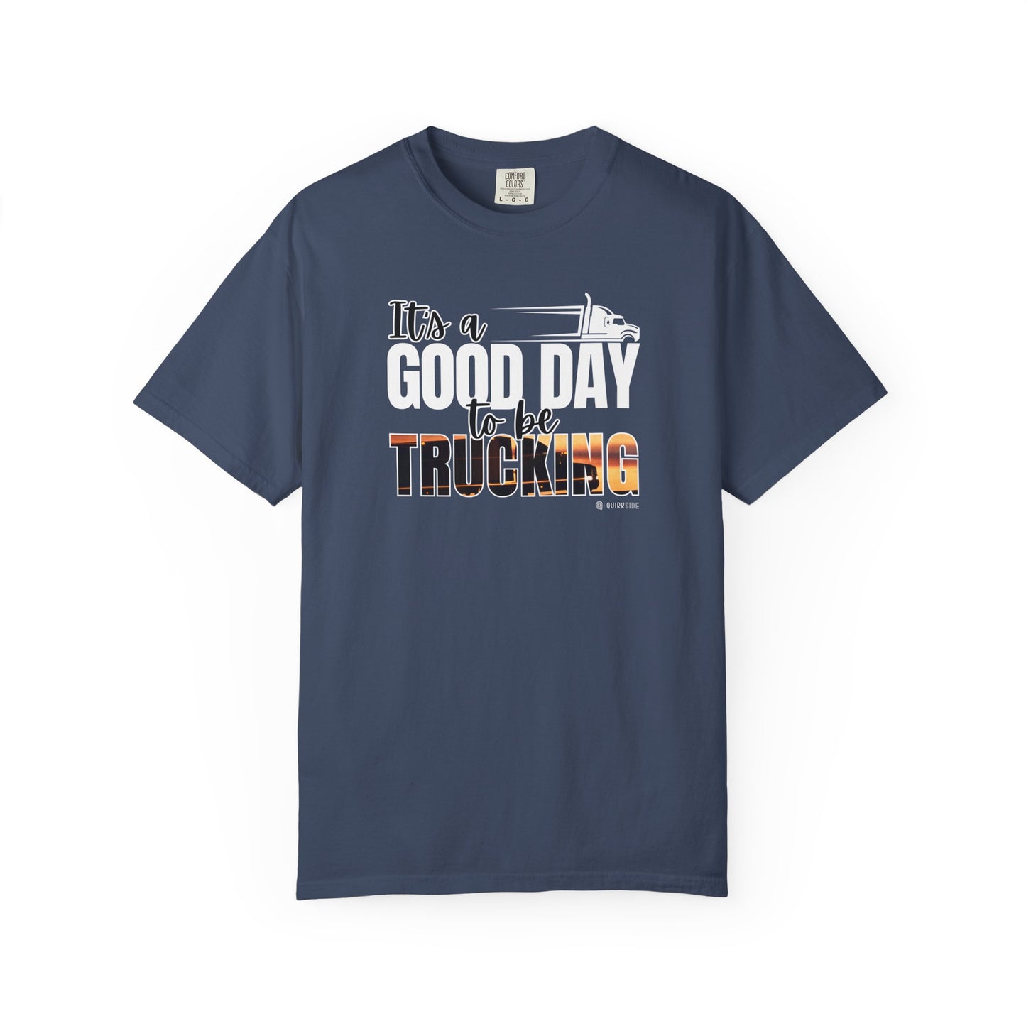 Trucking T-shirt, Truckers Tee, Highway Driver Shirt, On The Road Top, Unisex Tee, Comfortable Garment-Dyed Shirt