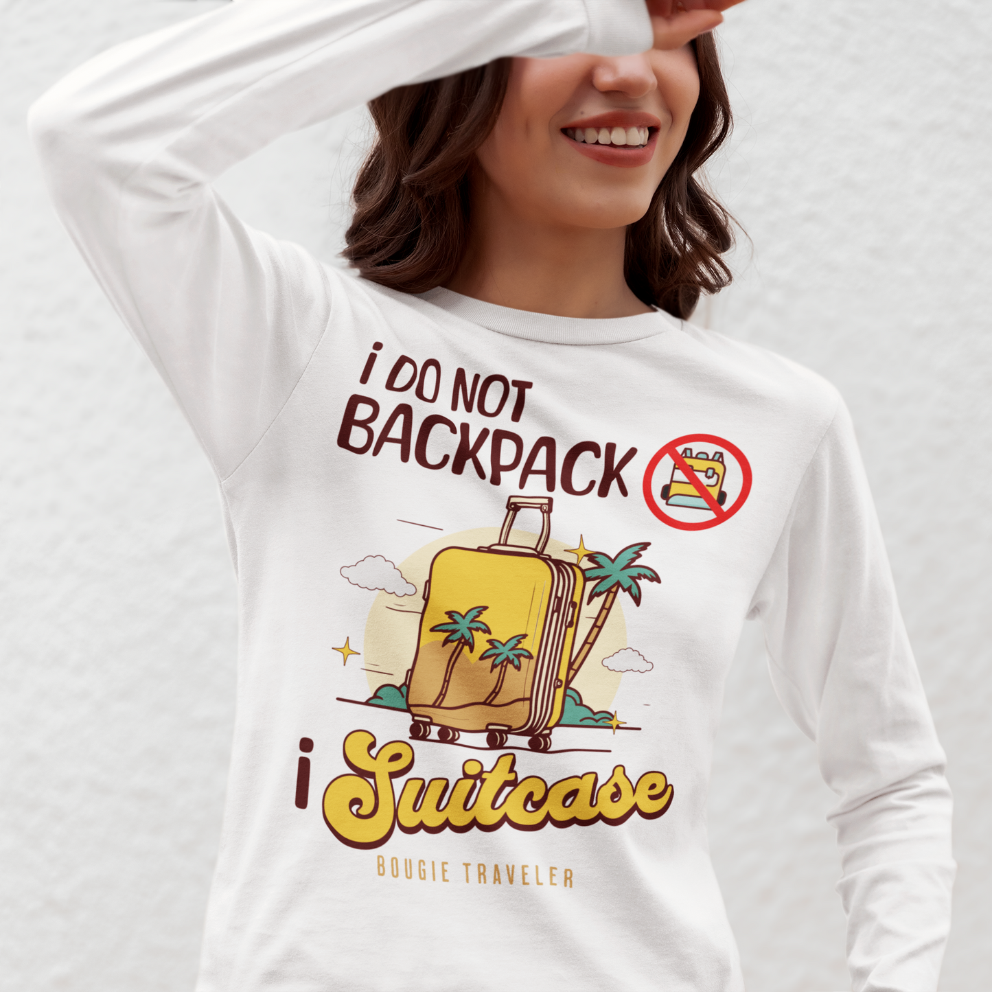 Traveler Vibes Long Sleeve Tee for Bougie Travelers - Comfortable & Stylish Unisex Shirt, Travel in Style Gift, Wanderlust Clothing - Quirkside Creations