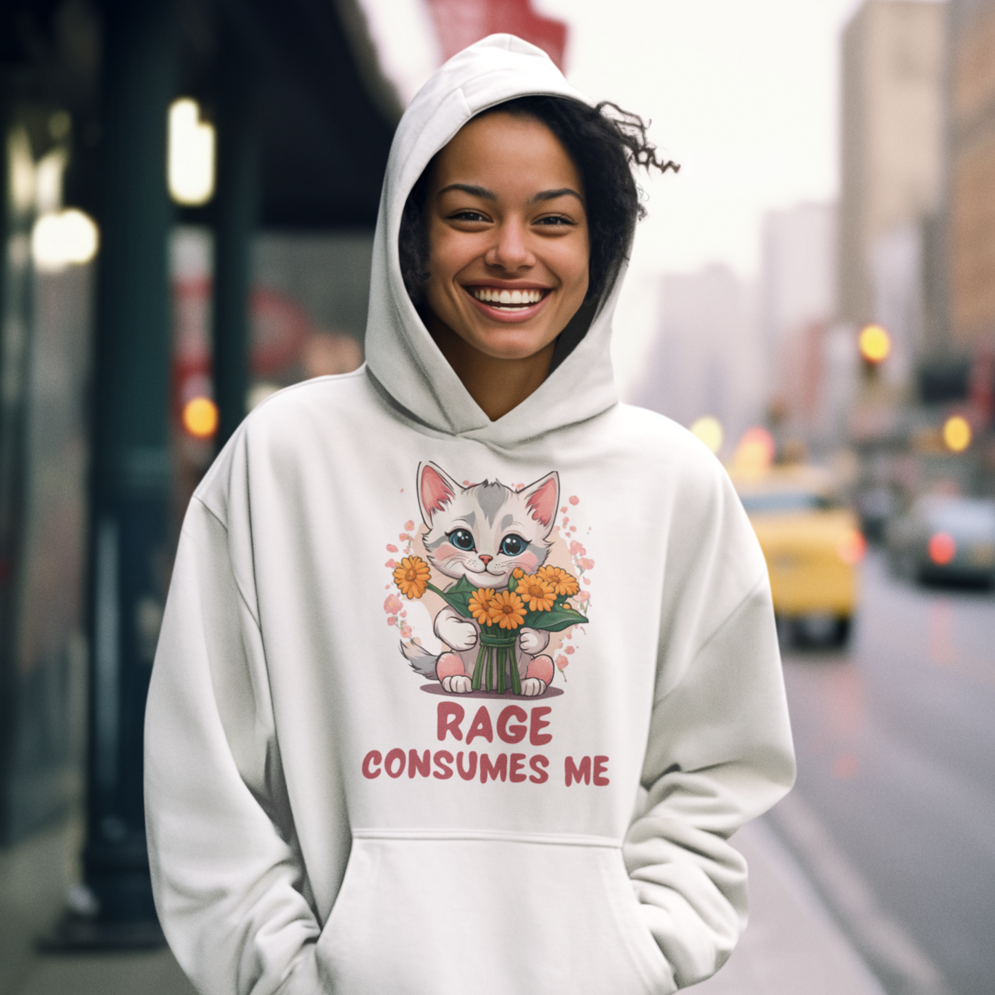 Cute Kitten Hoodie Sweatshirt, Cute Cat Lover Gift, Funny Animal Lover Jumper, Sarcastic Pet Owner Pullover, Hilarious Cat Lady - Quirkside Creations