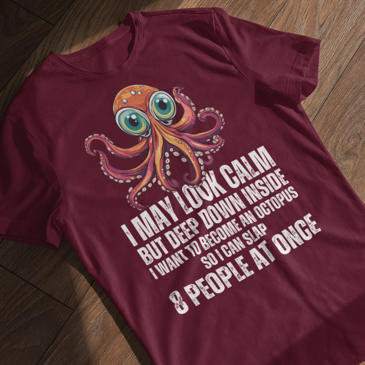Octopus Funny Unisex Softstyle T-Shirt, Crazy Humor Tee, Stand Out Shirt, Quirky Octopus Top, Hilarious Graphic Tee - Quirkside Creations