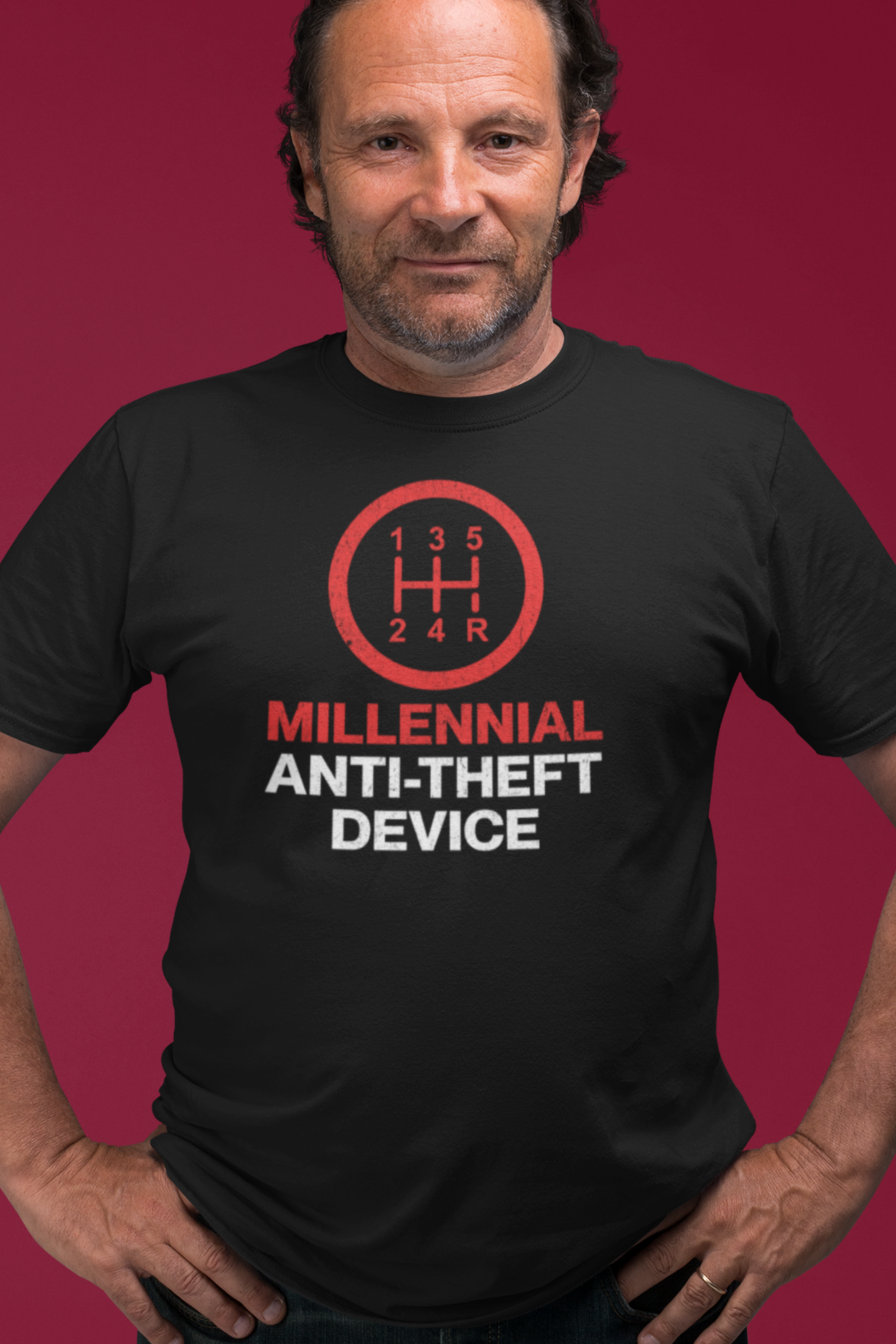 Millennial Anti-Theft Device T-Shirt, Quirky Design