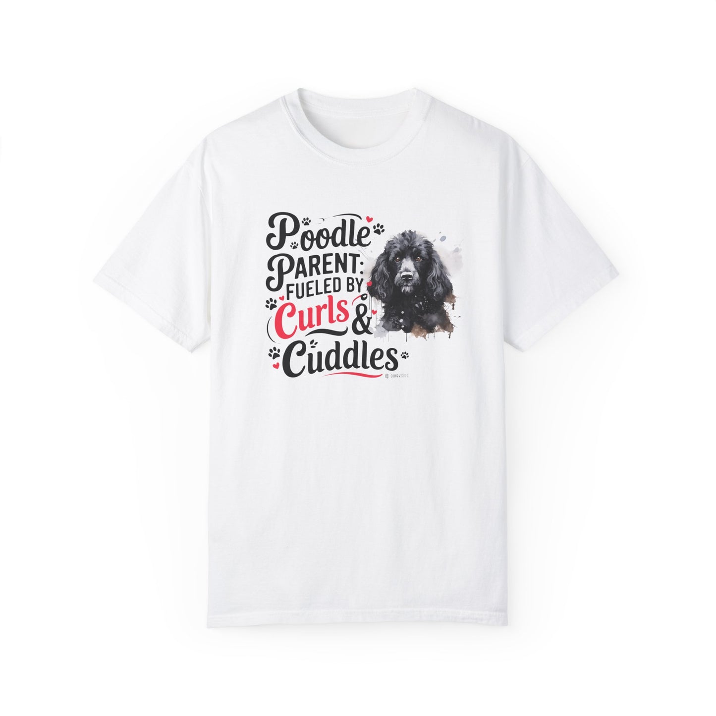 Poodle Lover T-shirt, Dog Owner Shirt, Cute Unisex Tee, Garment-Dyed Top, Dog Mom Dad Gift, Pet Lover Apparel, Animal Graphic Tee