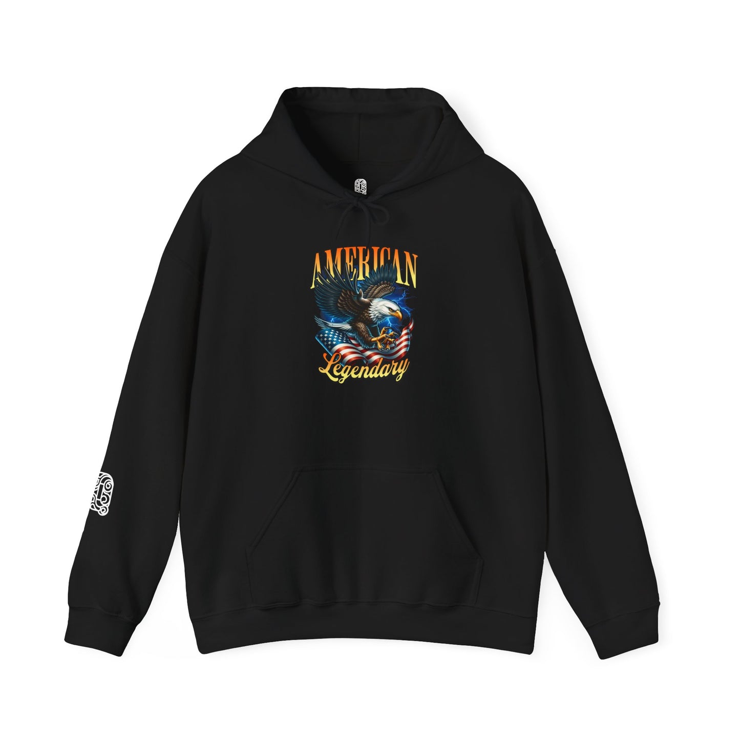 Patriotic Hoodie, American Flag and Eagle Sweatshirt, USA Pride Pullover, Patriotic Clothing Gift, American Bald Eagle Hoodie. - Quirkside Creations