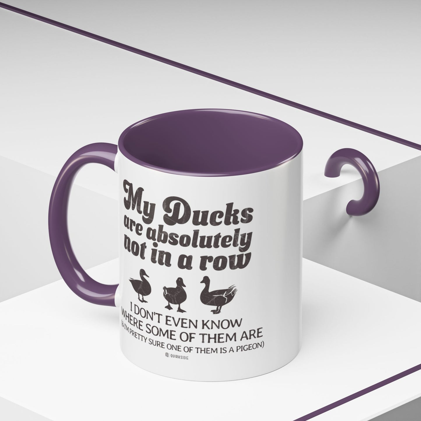 Humorous Accent Coffee Mug, Gift for Duck Lovers, Quirky Coffee Cup for Home or Office, Fun Mug for Birthdays, Funny Office Gift