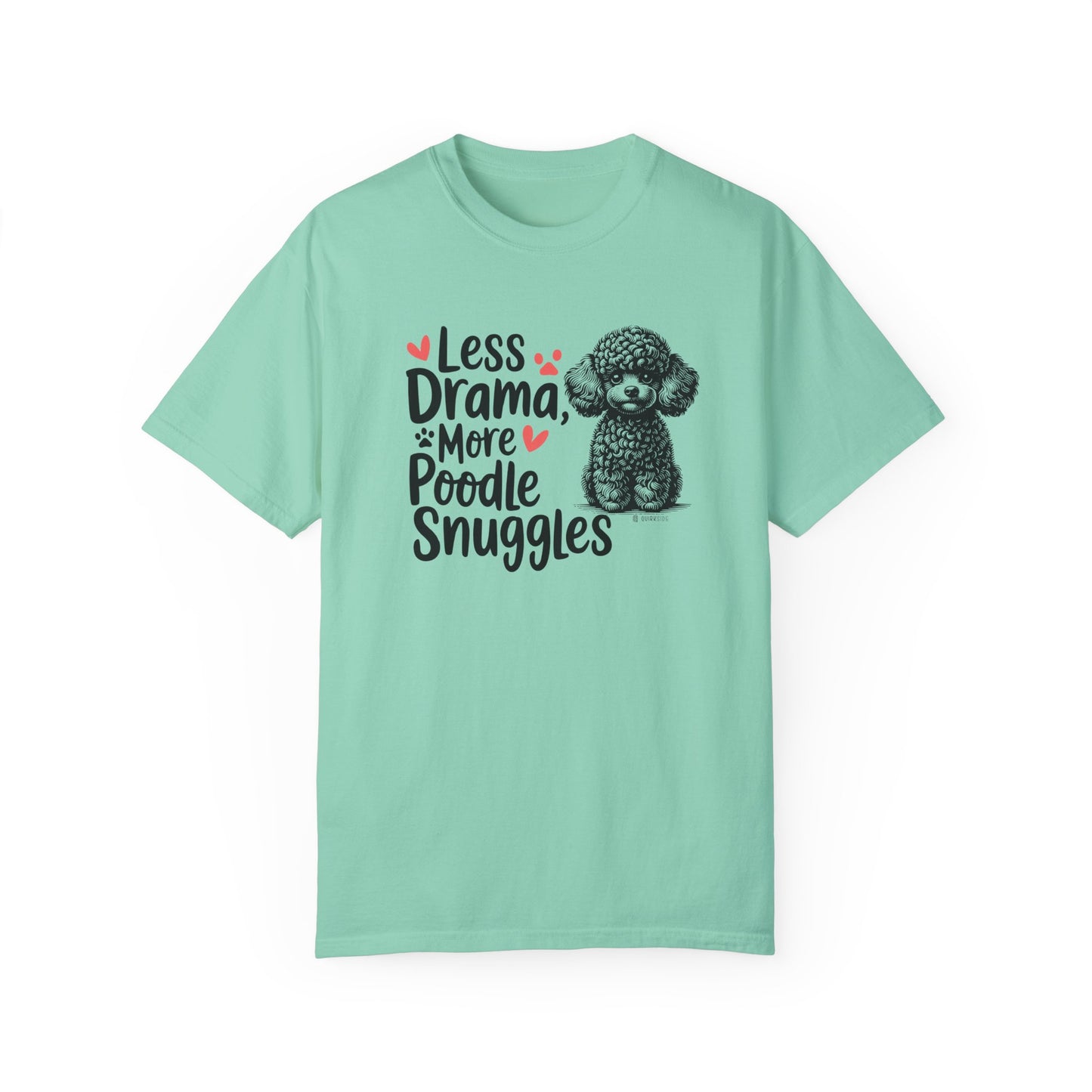 Poodle Lover T-shirt, Dog Owner Shirt, Cute Unisex Tee, Garment-Dyed Top, Dog Mom Dad Gift, Pet Lover Apparel, Animal Graphic Tee