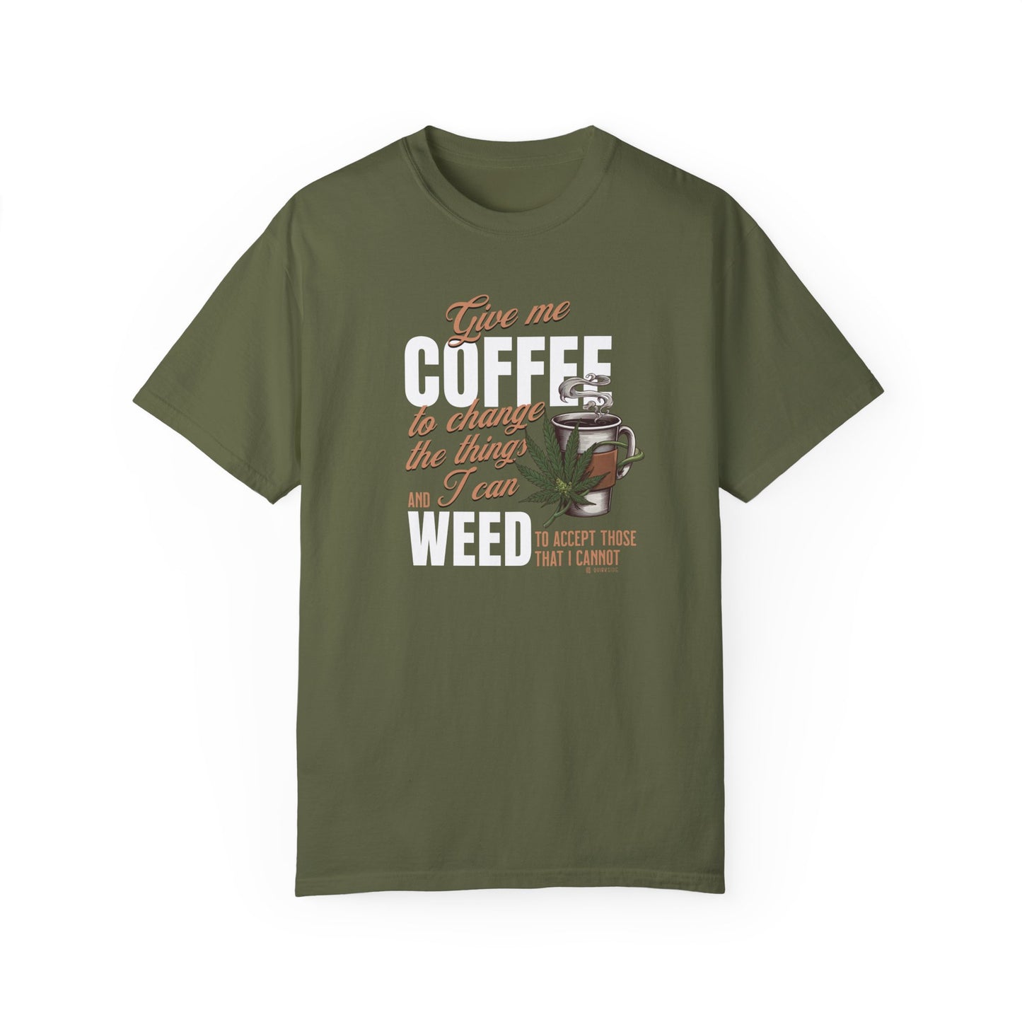 Coffee and Weed Funny Unisex T-shirt, Hilarious Tee for Coffee and Cannabis Lovers, Relaxed Fit Shirt for Daily Wear, Gift for Friends,