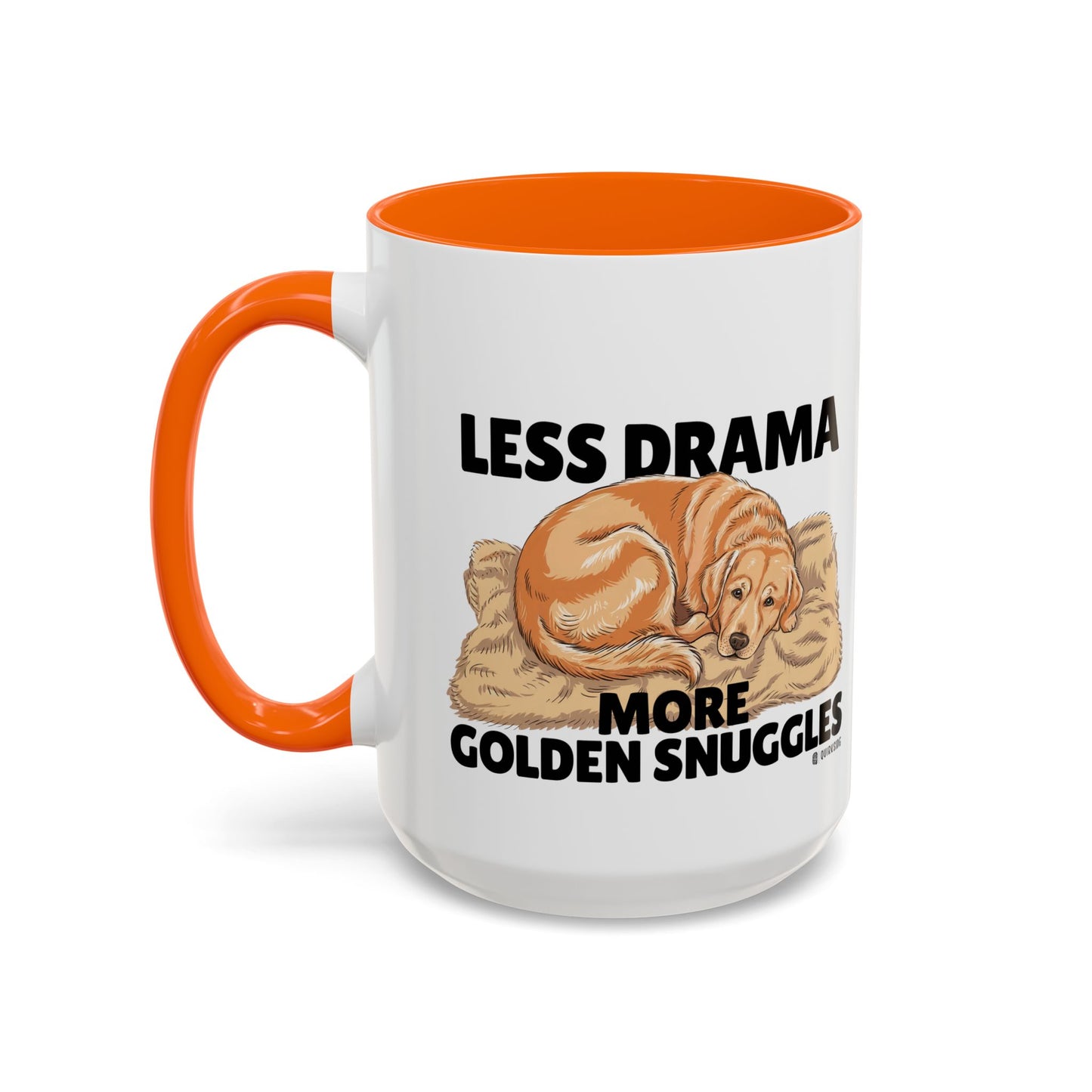 Golden Snuggles Coffee Mug - Less Drama More Snuggles, Dog Lover Gift, Perfect for Home, Funny Dog Mug, Pet Owner Treat