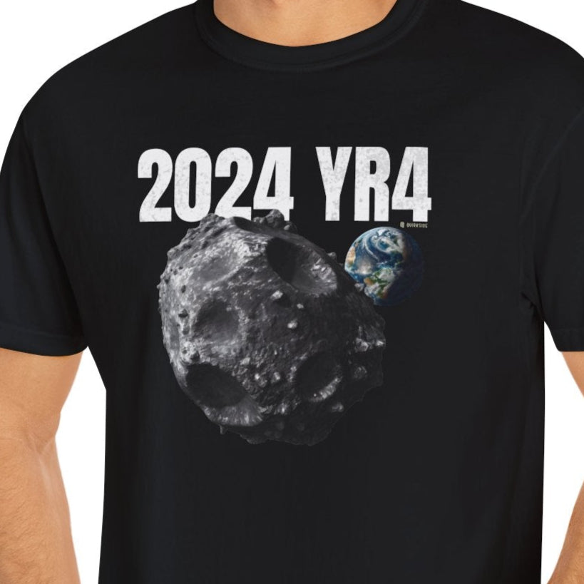 Asteroid Apocalypse Unisex T-shirt, Funny Space Shirt, Quirky Astronomical Tee, Armageddon Top, Unique Astronomy Clothing