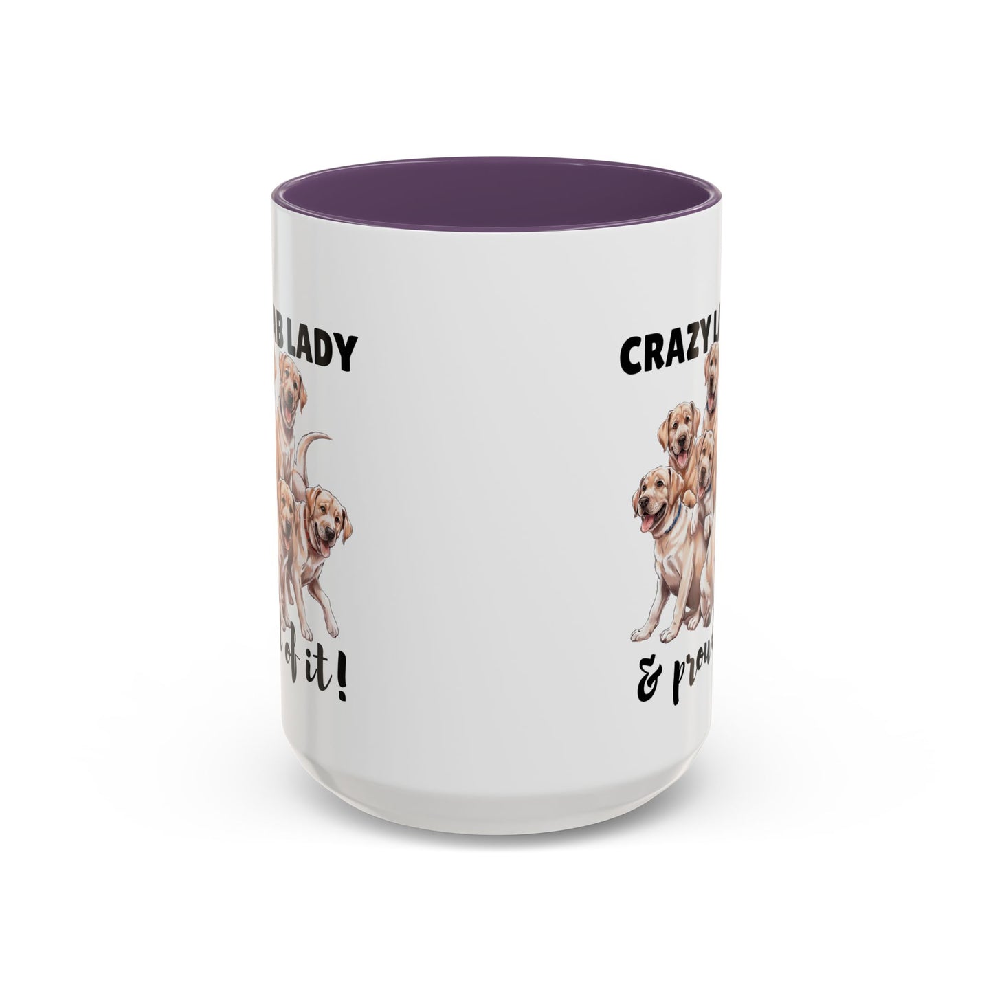 Crazy Lab Lady Coffee Mug - Dog Lover Gift, Pet Mom Mug, Funny Lab Dog Mug, Coffee Cup for Dog Owners, Animal Lover's Accessories