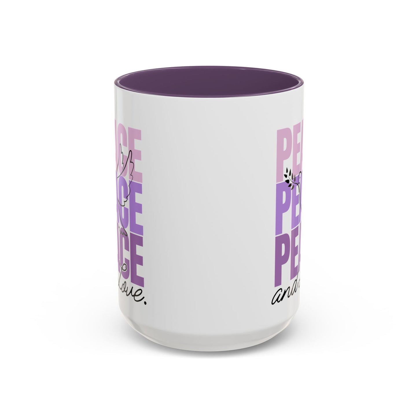 Peace and Love Accent Mug