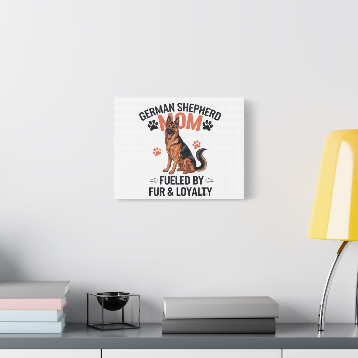 German Shepherd Mom Canvas Wall Art, Dog Lover Decor, Pet Owner Gift, Home Sweet Home Art, Animal Lover Wall Decor
