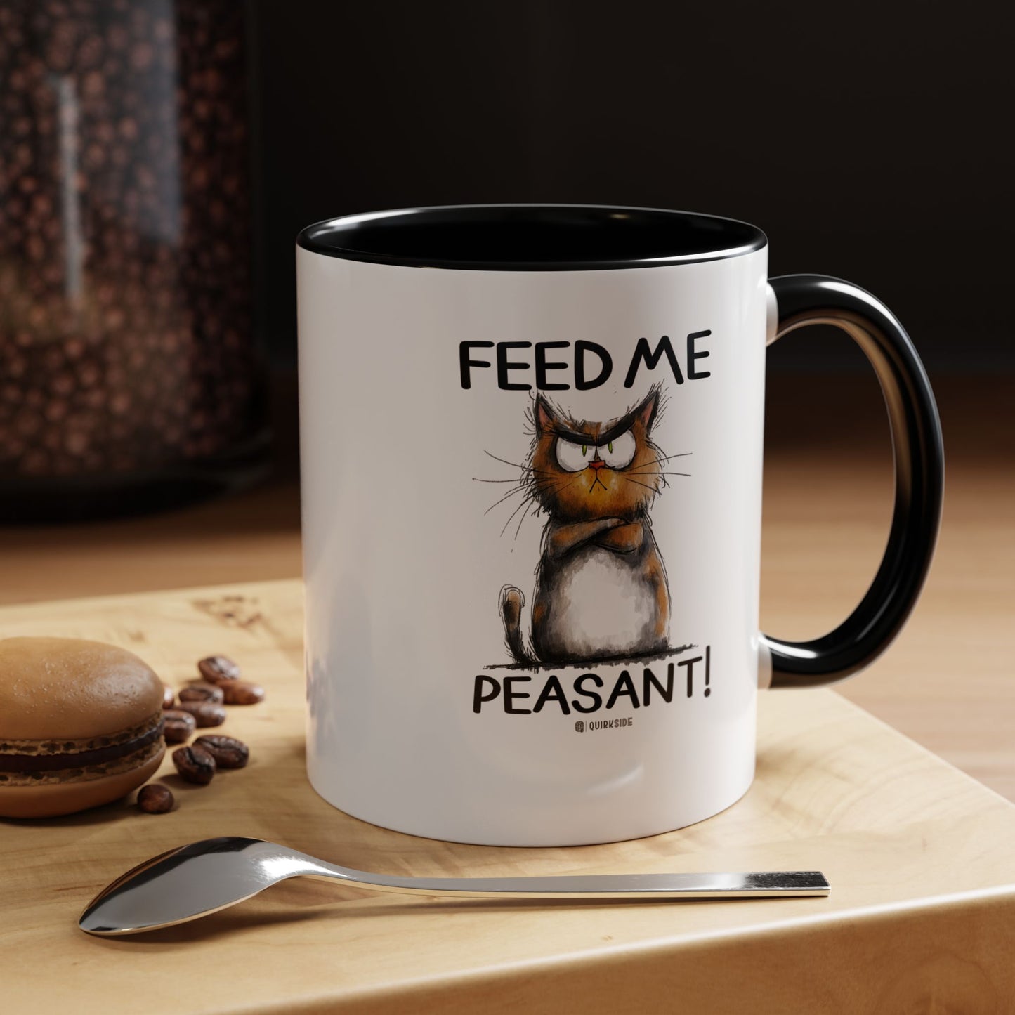 Sassy Cat Accent Coffee Mug | Funny Gift for Cat Lovers | Cute Home Coffee Mug | Unique Cat Mom Present | 11oz & 15oz Available