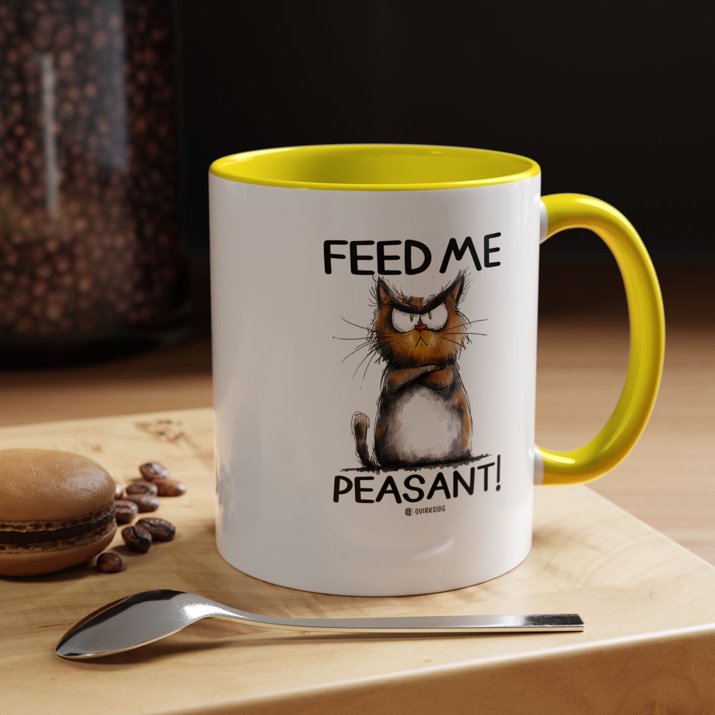 Sassy Cat Accent Coffee Mug | Funny Gift for Cat Lovers | Cute Home Coffee Mug | Unique Cat Mom Present | 11oz & 15oz Available