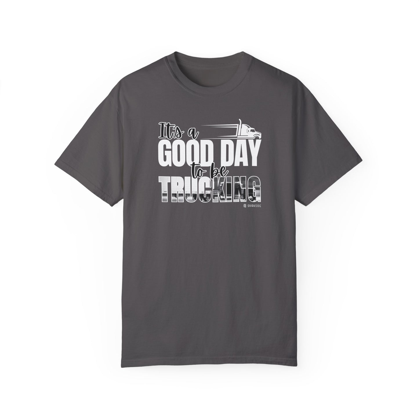 Trucking T-shirt, Truckers Tee, Highway Driver Shirt, On The Road Top, Unisex Tee, Comfortable Garment-Dyed Shirt
