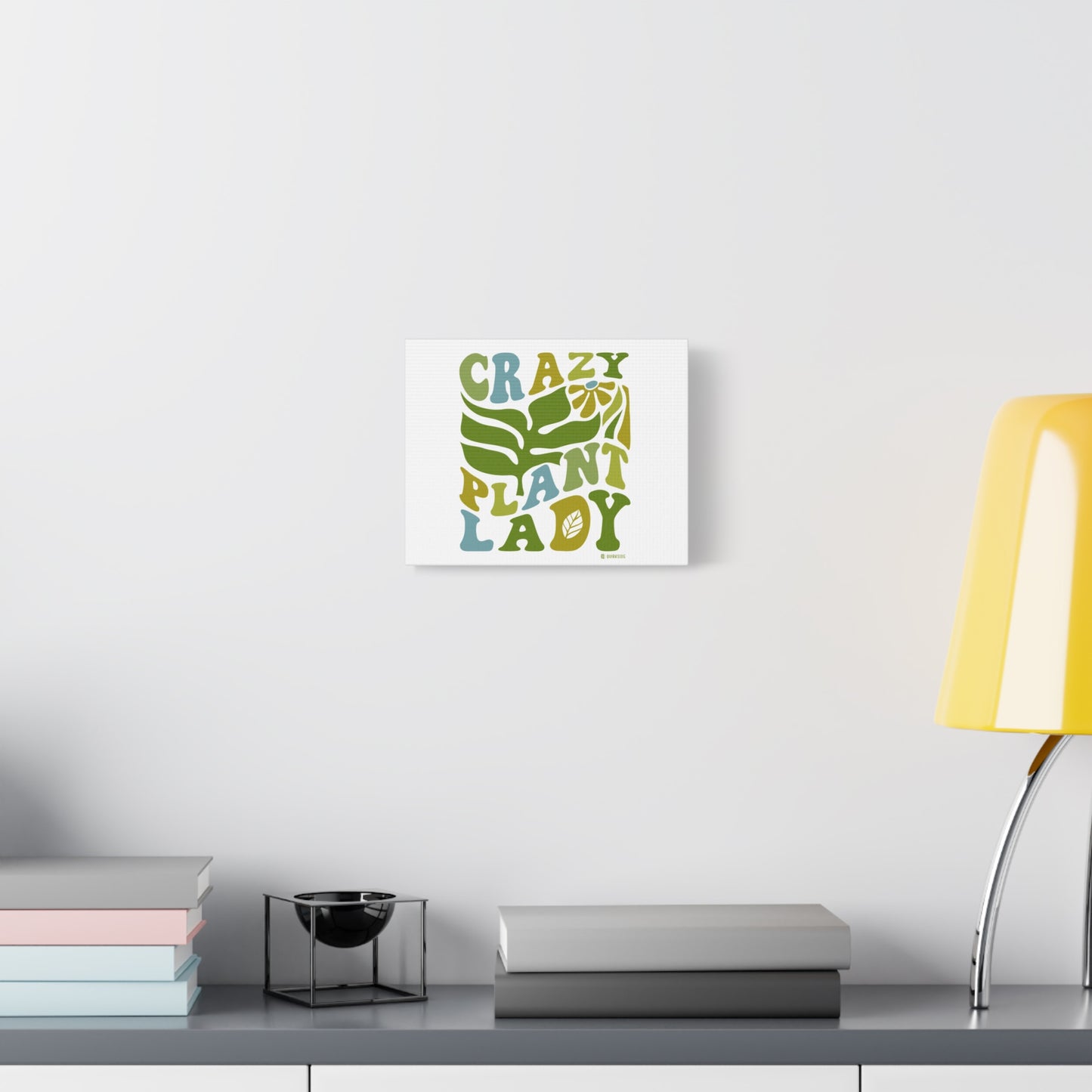 Matte Canvas Art - Crazy Plant Lady Wall Decor, Indoor Plant Lover Gift, Boho Home Accessories, Greenery Wall Art, Housewarming Present