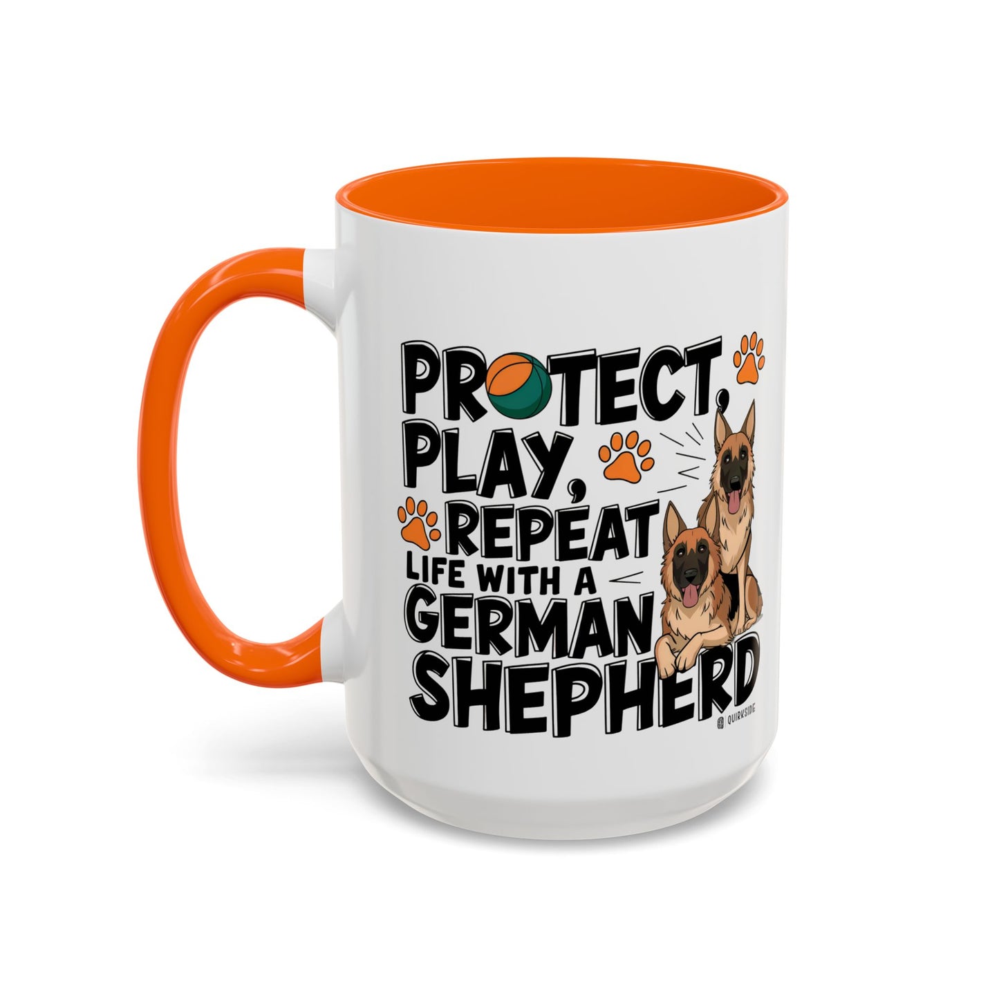 German Shepherd Lover's Accent Coffee Mug - Perfect Gift for Dog Owners, Pet Lovers, Birthdays, Holidays, Home Decor