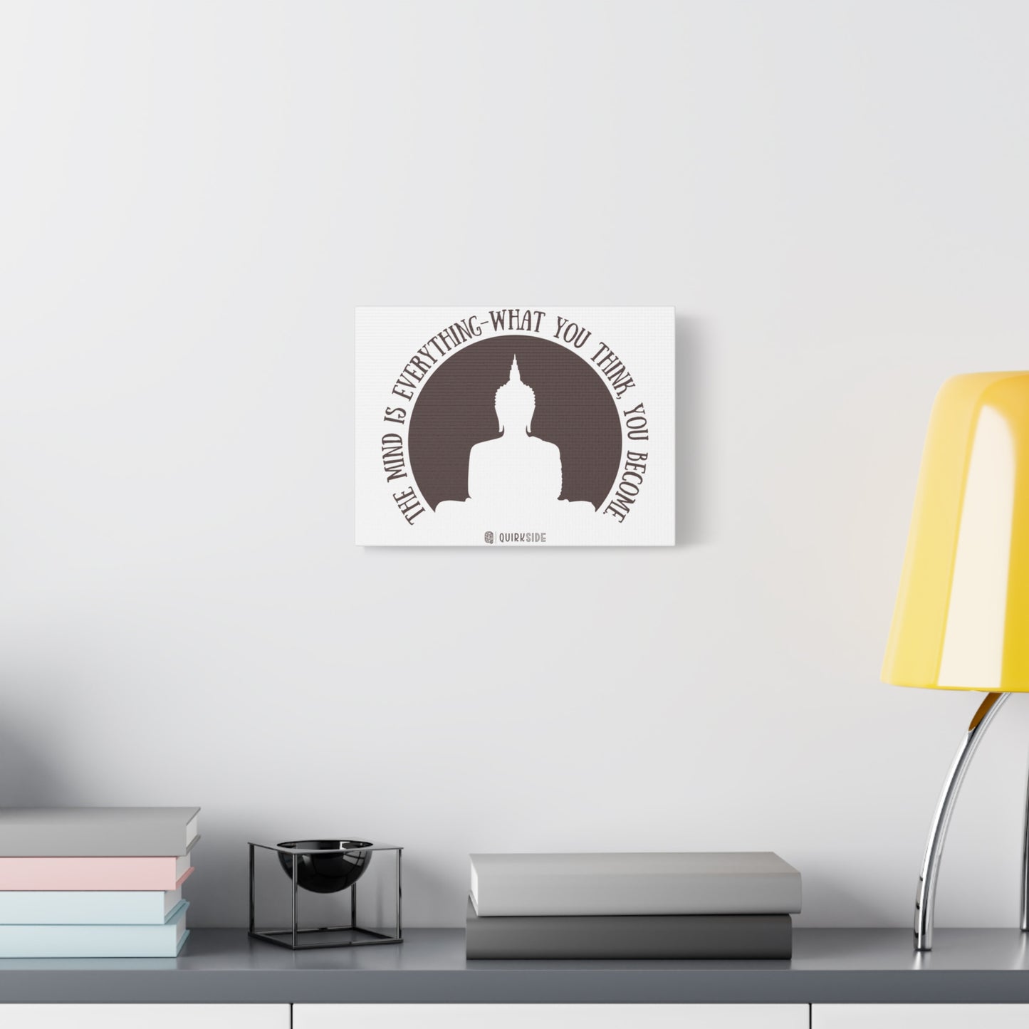 Mindfulness Buddha Canvas Art, Inspirational Wall Decor, Meditation Quote Print, Zen Home Decor, Gift for Yogis and Mindfulness Lovers