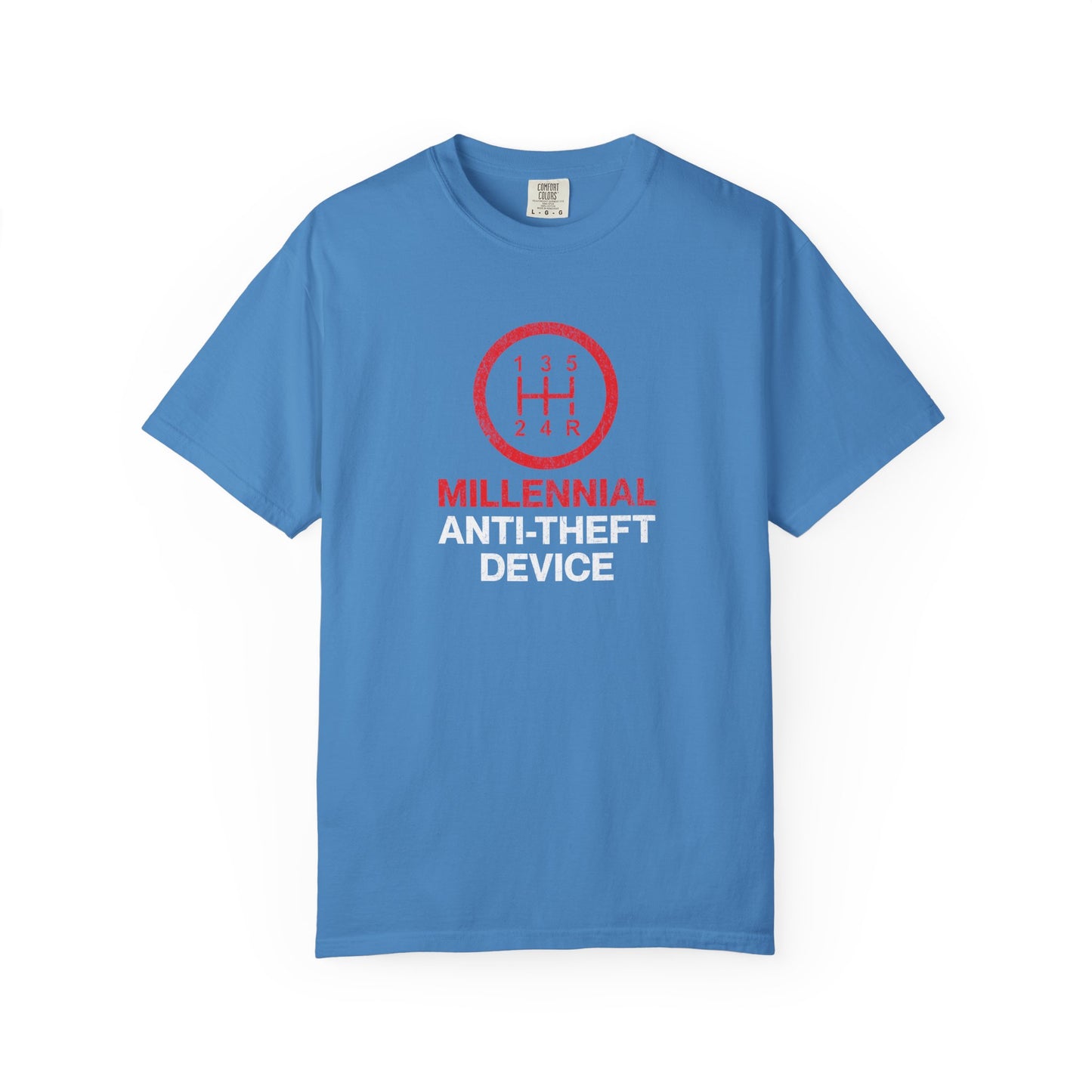 Millennial Anti-Theft Device T-Shirt, Quirky Design