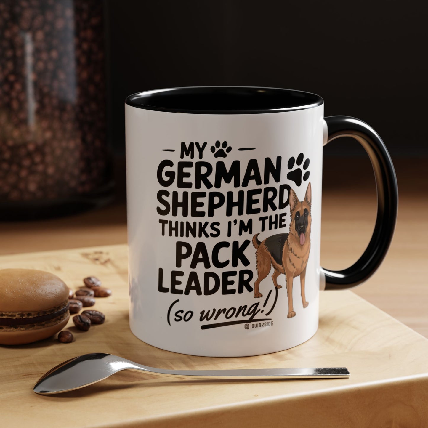 Funny German Shepherd Coffee Mug, Dog Lover Gift, Pet Owner Mug, Pack Leader Humor, 11oz, 15oz