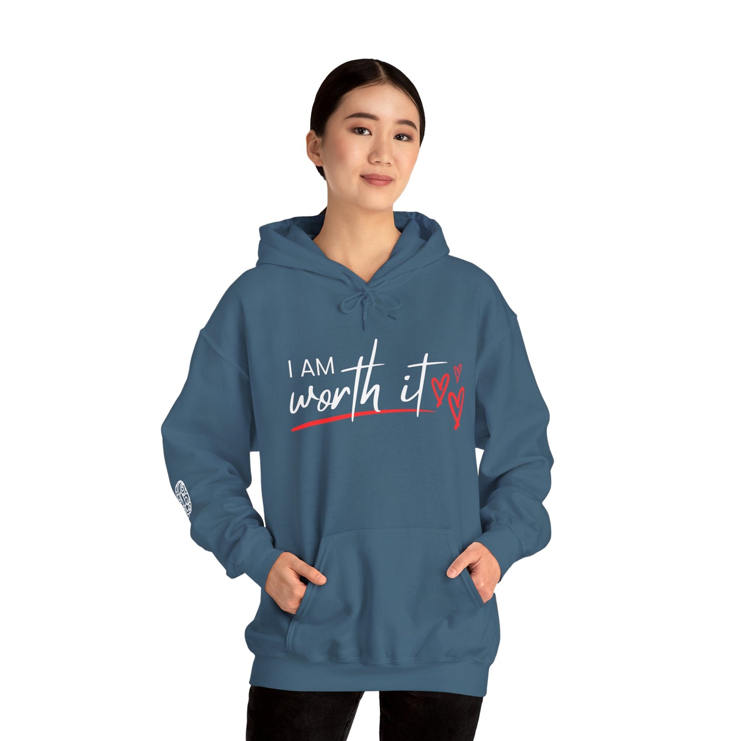 Empowerment Graphic Hoodie, Self Worth Sweatshirt, You Are Worth It Pullover, Inspirational Unisex Hoodie, Motivational Graphic Jumper - Quirkside Creations