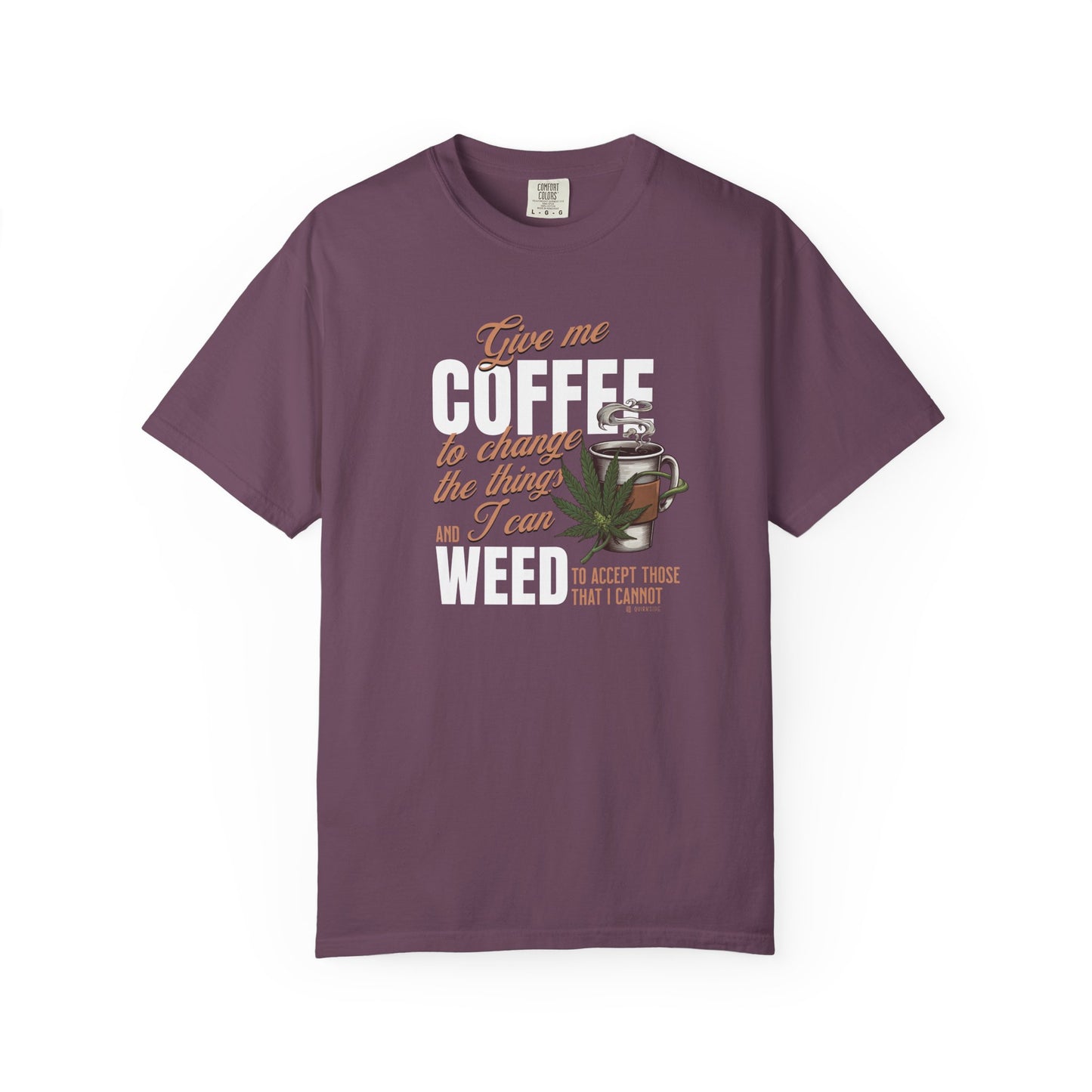 Coffee and Weed Funny Unisex T-shirt, Hilarious Tee for Coffee and Cannabis Lovers, Relaxed Fit Shirt for Daily Wear, Gift for Friends,