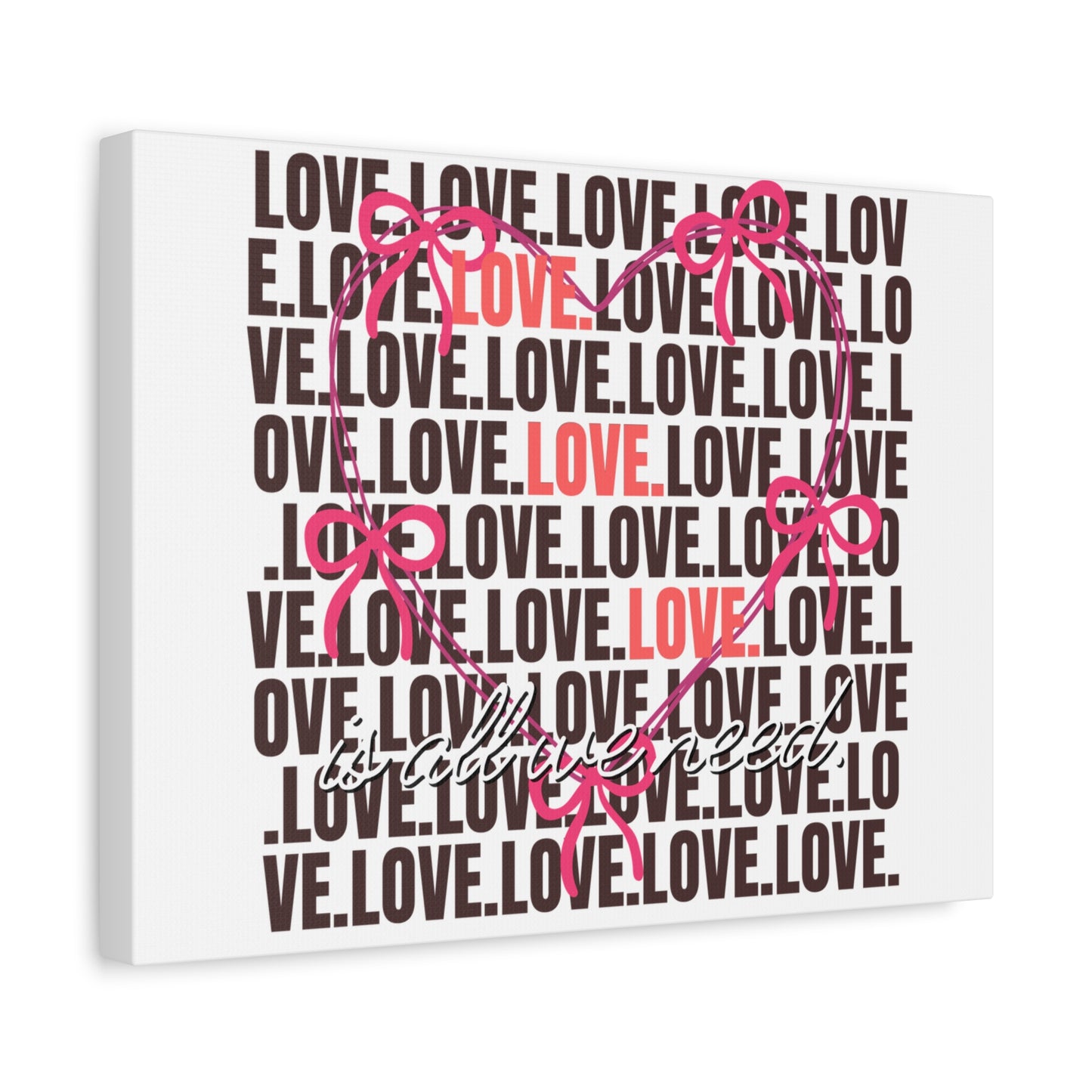 Love-Themed Canvas Art, Heart Wall Decor, Valentine's Gift, Romantic Home Decor, Engagement Present