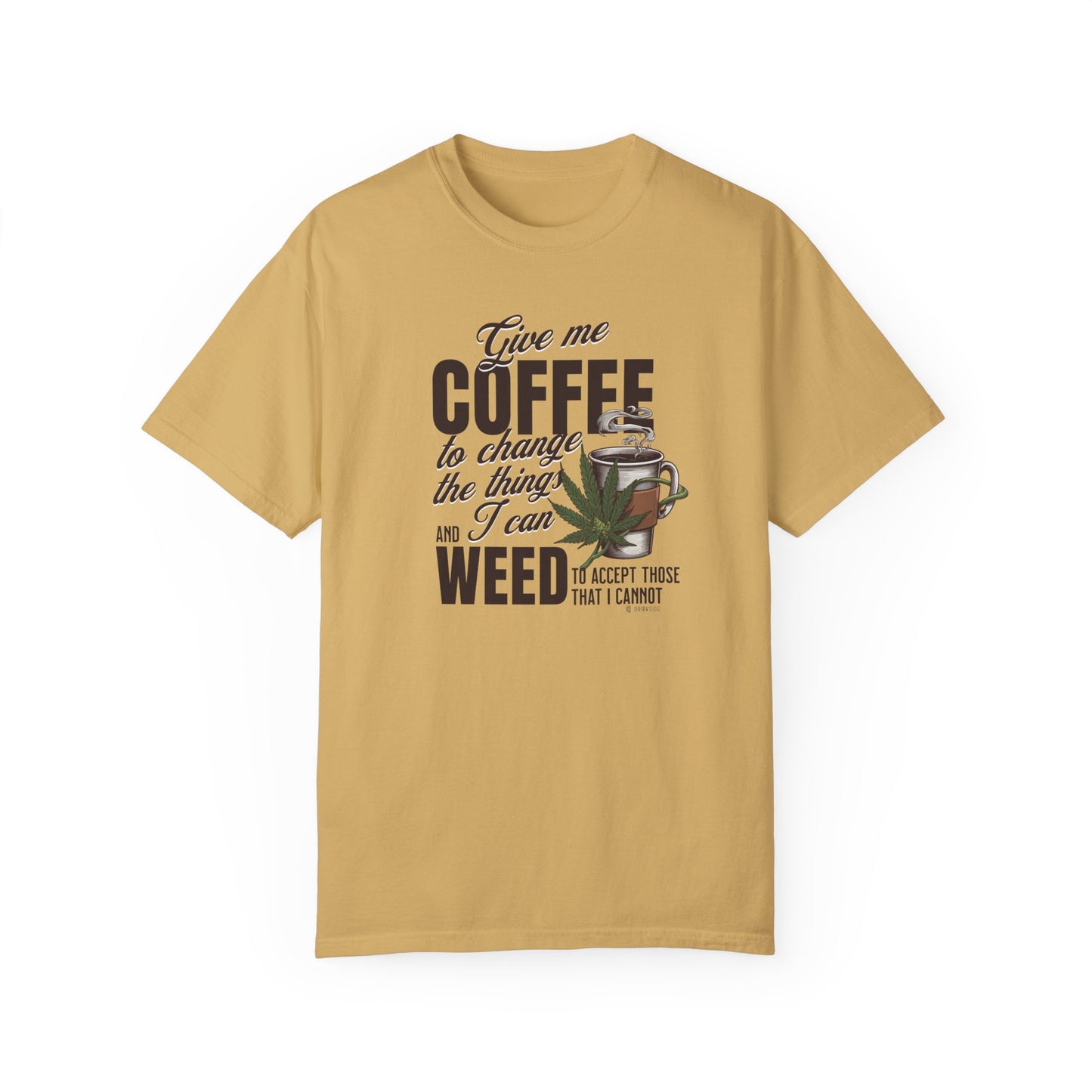 Coffee and Weed Funny Unisex T-shirt, Hilarious Tee for Coffee and Cannabis Lovers, Relaxed Fit Shirt for Daily Wear, Gift for Friends,