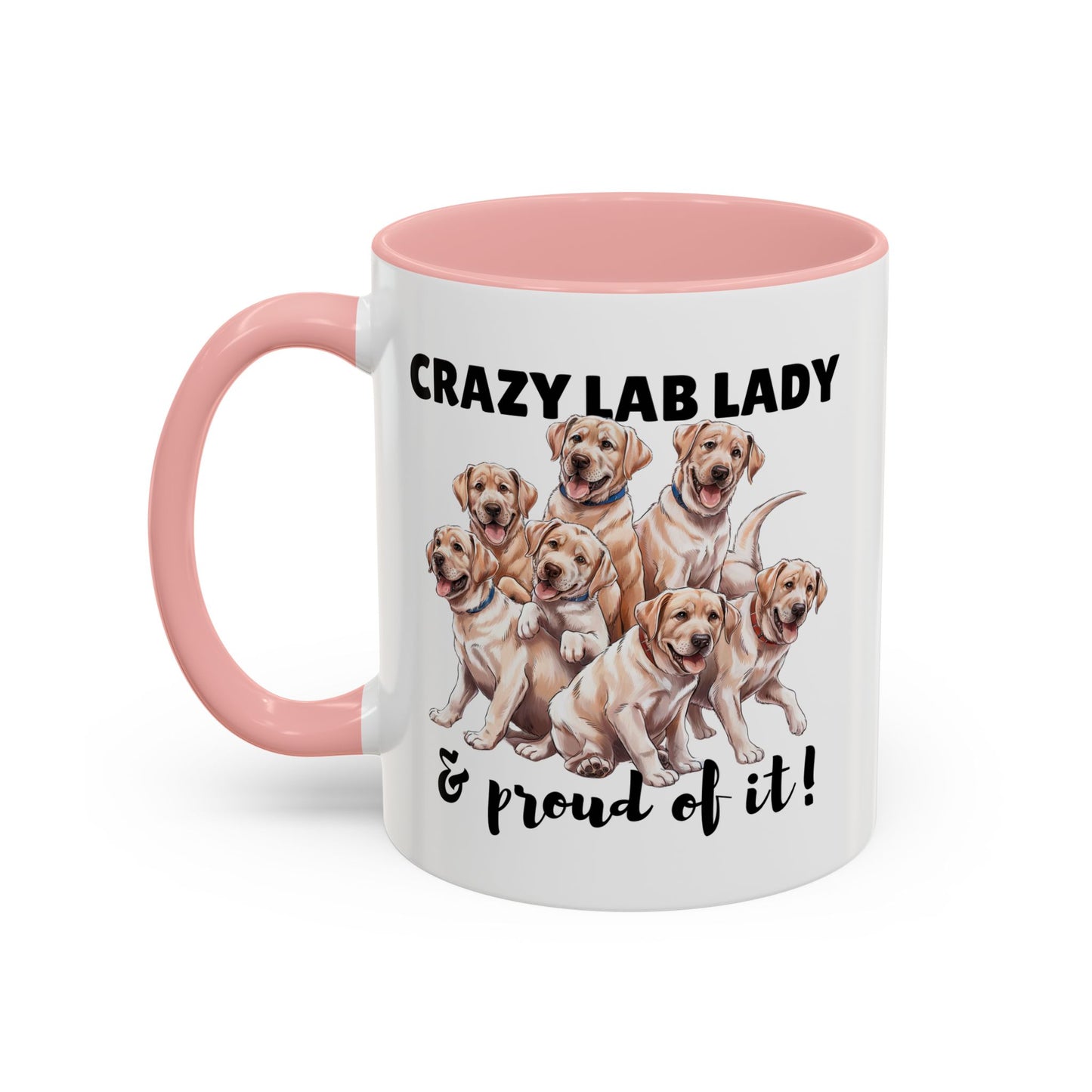 Crazy Lab Lady Coffee Mug - Dog Lover Gift, Pet Mom Mug, Funny Lab Dog Mug, Coffee Cup for Dog Owners, Animal Lover's Accessories