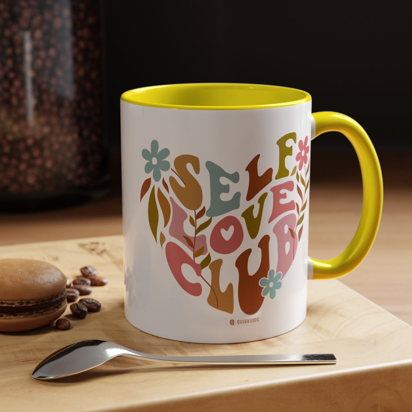 Self Love Club Coffee Mug - Empowering Floral Design, Great for Gifts, Self-Care, Friends, Motivational Mugs