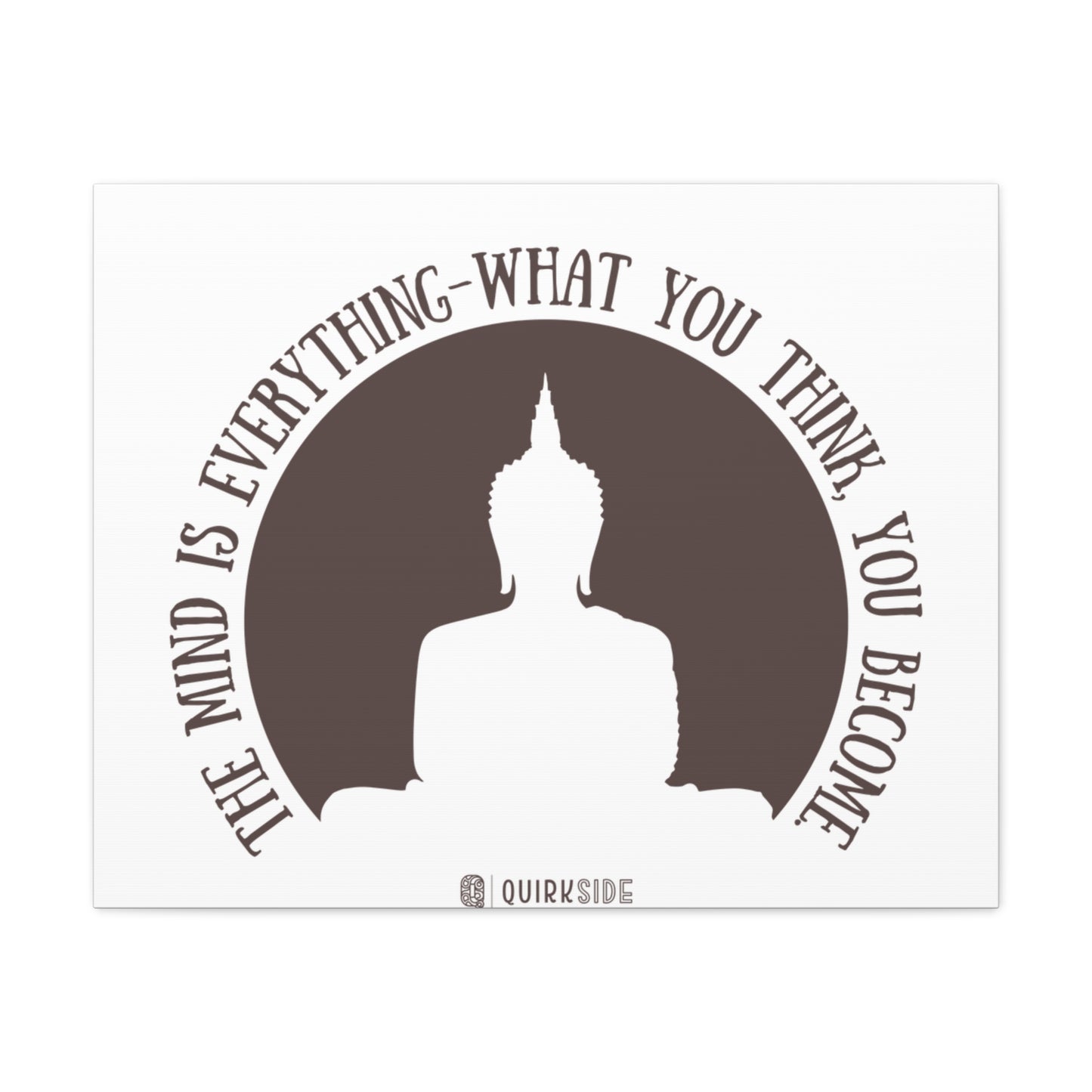 Mindfulness Buddha Canvas Art, Inspirational Wall Decor, Meditation Quote Print, Zen Home Decor, Gift for Yogis and Mindfulness Lovers