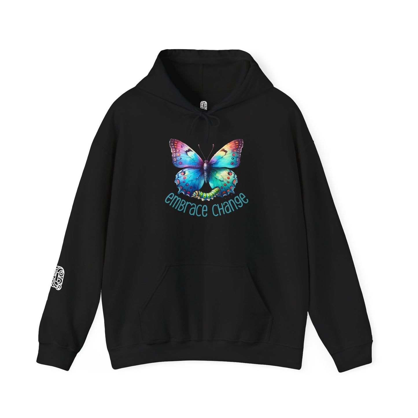 Butterfly Transformation Hoodie, Inspirational Change Sweatshirt, Metamorphosis Quote Jumper, Growth Encouragement Pullover, Positive - Quirkside Creations