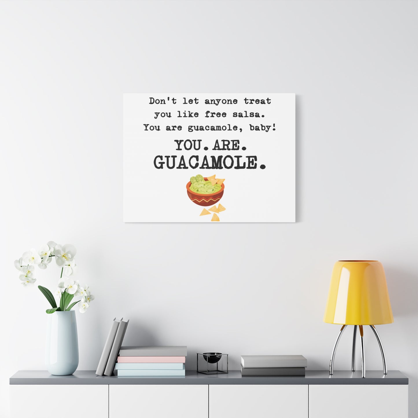 Guacamole Quote Canvas Art, Kitchen Decor, Funny Wall Art, Gift for Foodies, Home Decoration