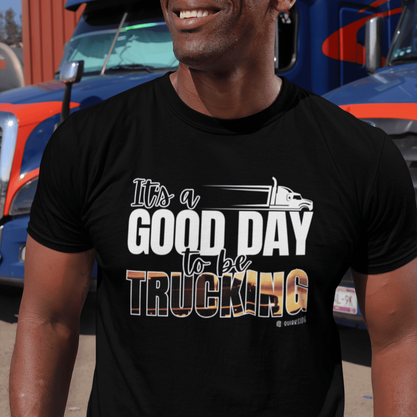 Trucking T-shirt, Truckers Tee, Highway Driver Shirt, On The Road Top, Unisex Tee, Comfortable Garment-Dyed Shirt