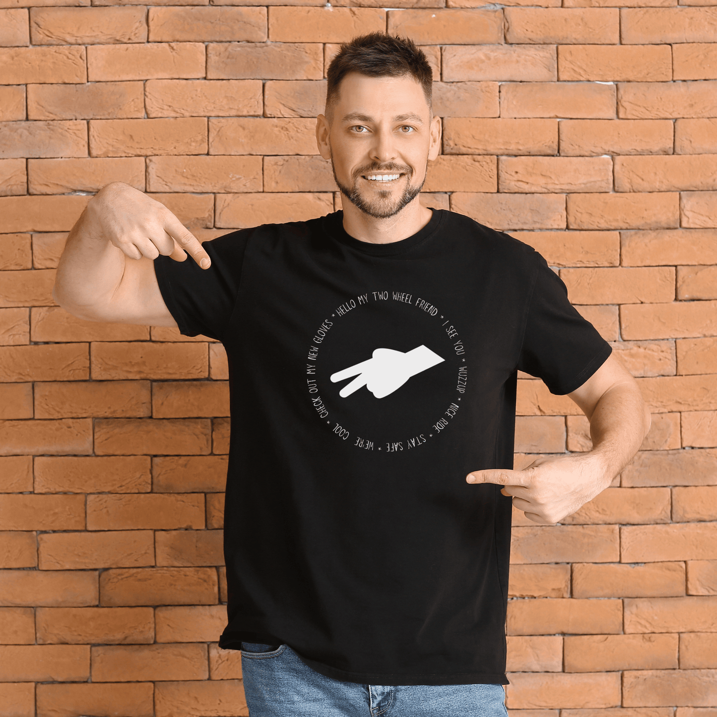 Biker Wave T-shirt, Motorcycle Enthusiast Tee, Unisex Garment-Dyed Top, Motorbike Gift Shirt, Respectful Biker Apparel - Quirkside Creations