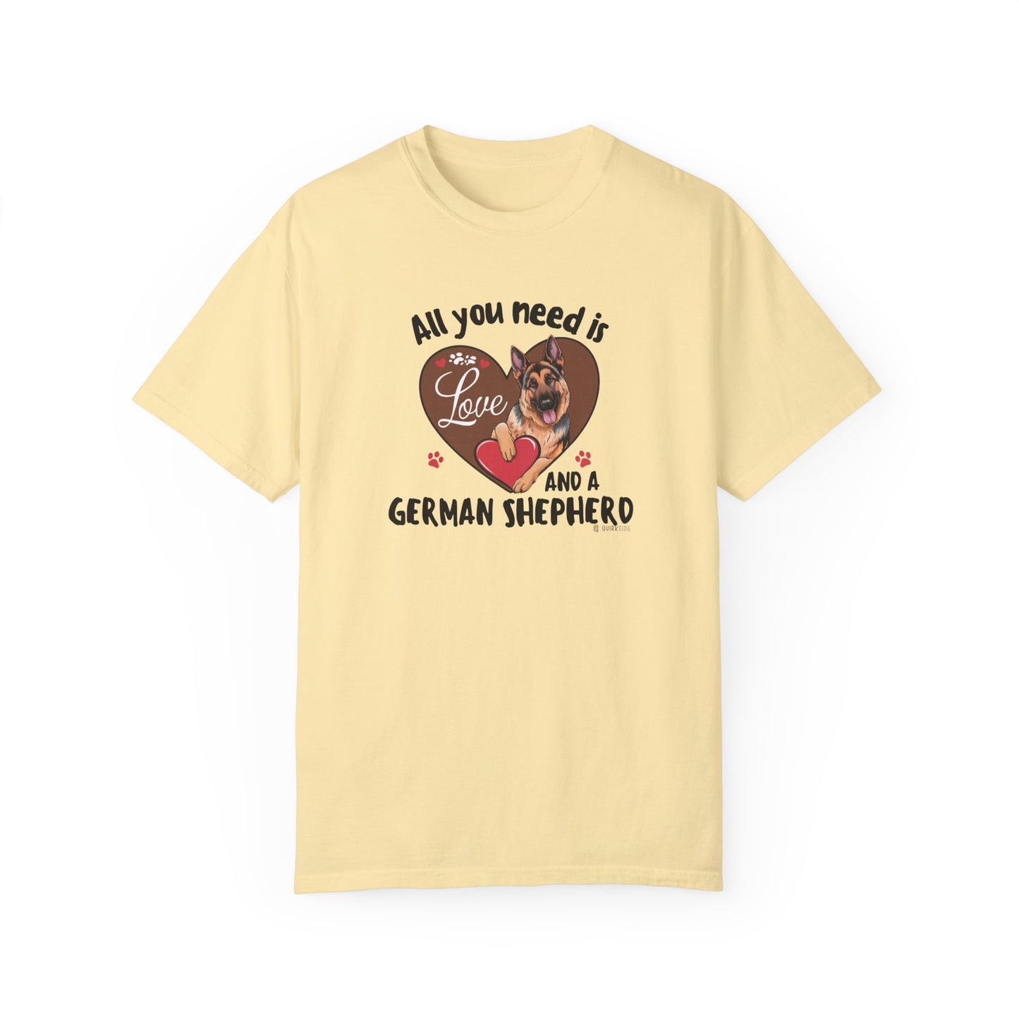 German Shepherd Dog Lover Unisex Garment-Dyed T-shirt, Parent Gift, Funny Dog Tee, Dog Mom Shirt, Gift for Dog Lovers