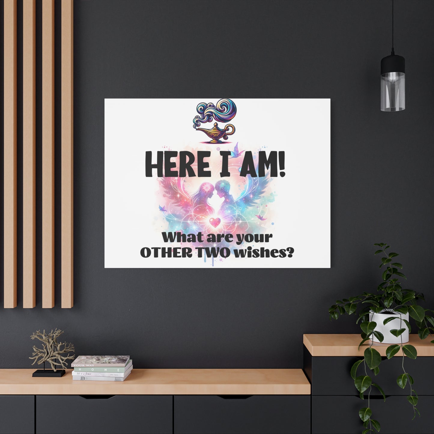 Canvas Wall Art - Romantic Wishes Print, Personalized Gift, Home Decor, Inspirational Art, Wedding Gift