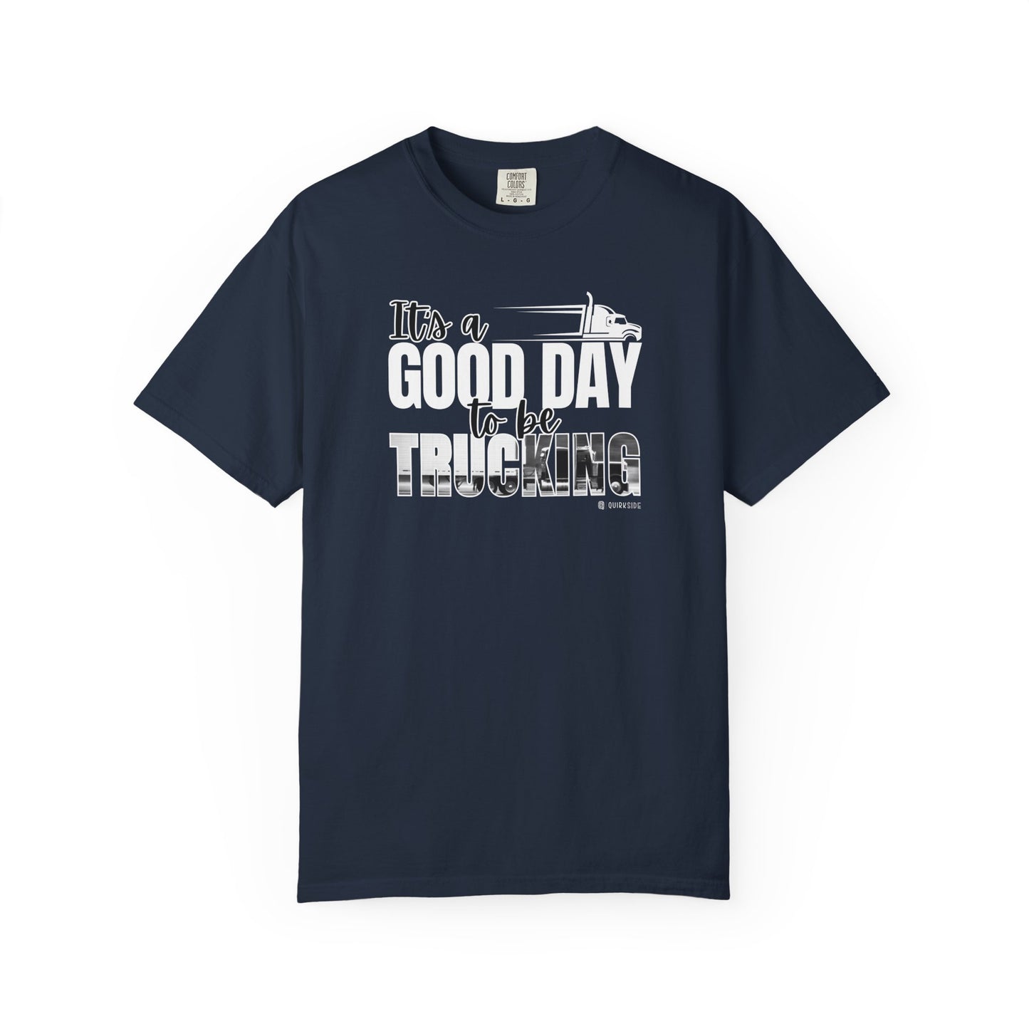 Trucking T-shirt, Truckers Tee, Highway Driver Shirt, On The Road Top, Unisex Tee, Comfortable Garment-Dyed Shirt
