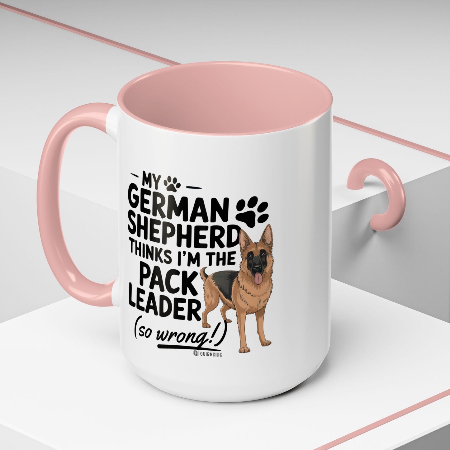Funny German Shepherd Coffee Mug, Dog Lover Gift, Pet Owner Mug, Pack Leader Humor, 11oz, 15oz