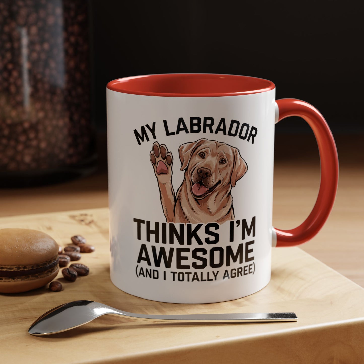 Labrador Coffee Mug – My Labrador Thinks I'm Awesome (Unique Gift for Dog Lovers, Pet Owners, Fun Coffee Cup)