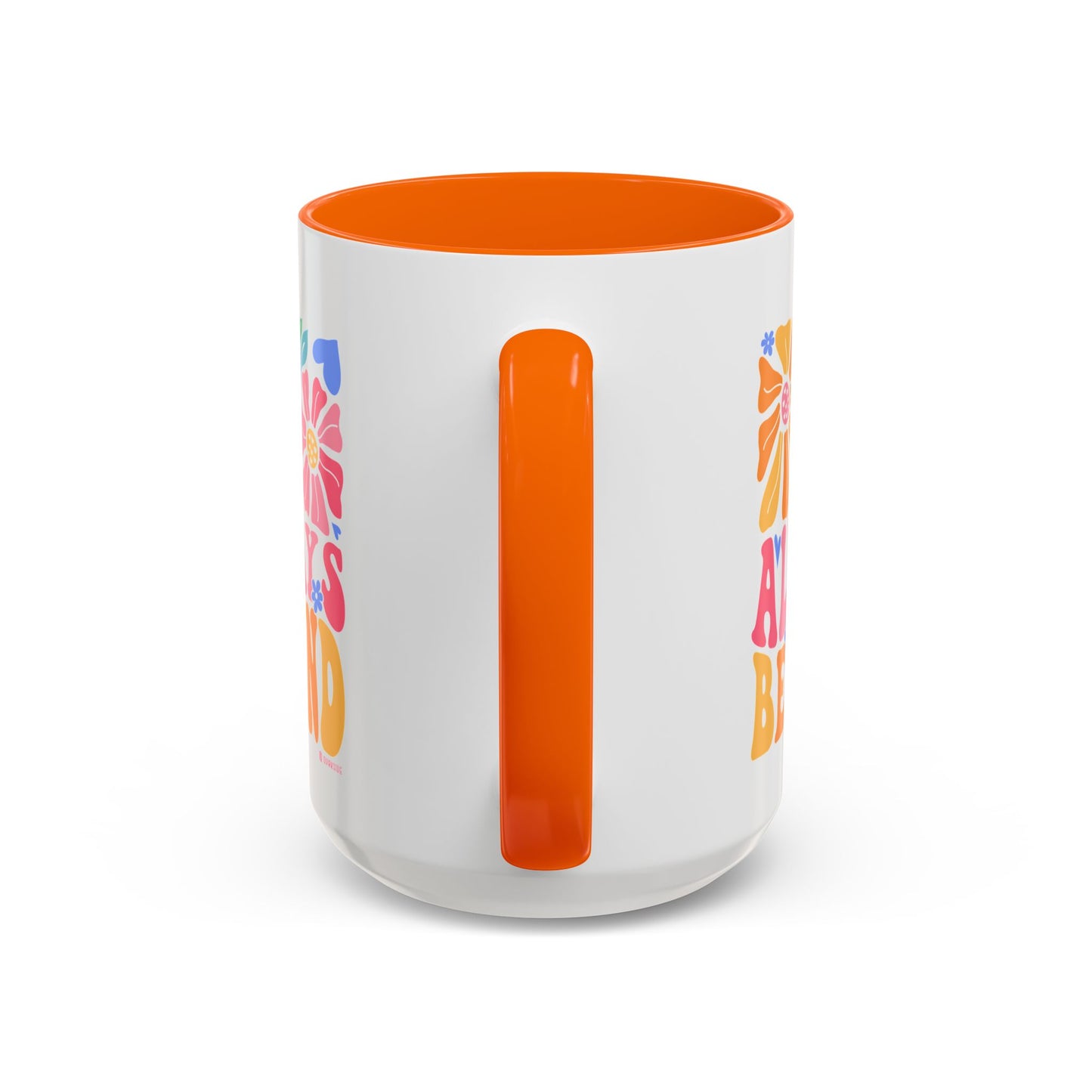 Always Be Kind Floral Accent Coffee Mug, Inspirational Cup for Friends, Gift for Birthday, Encouragement, Home Decor, Self-Care