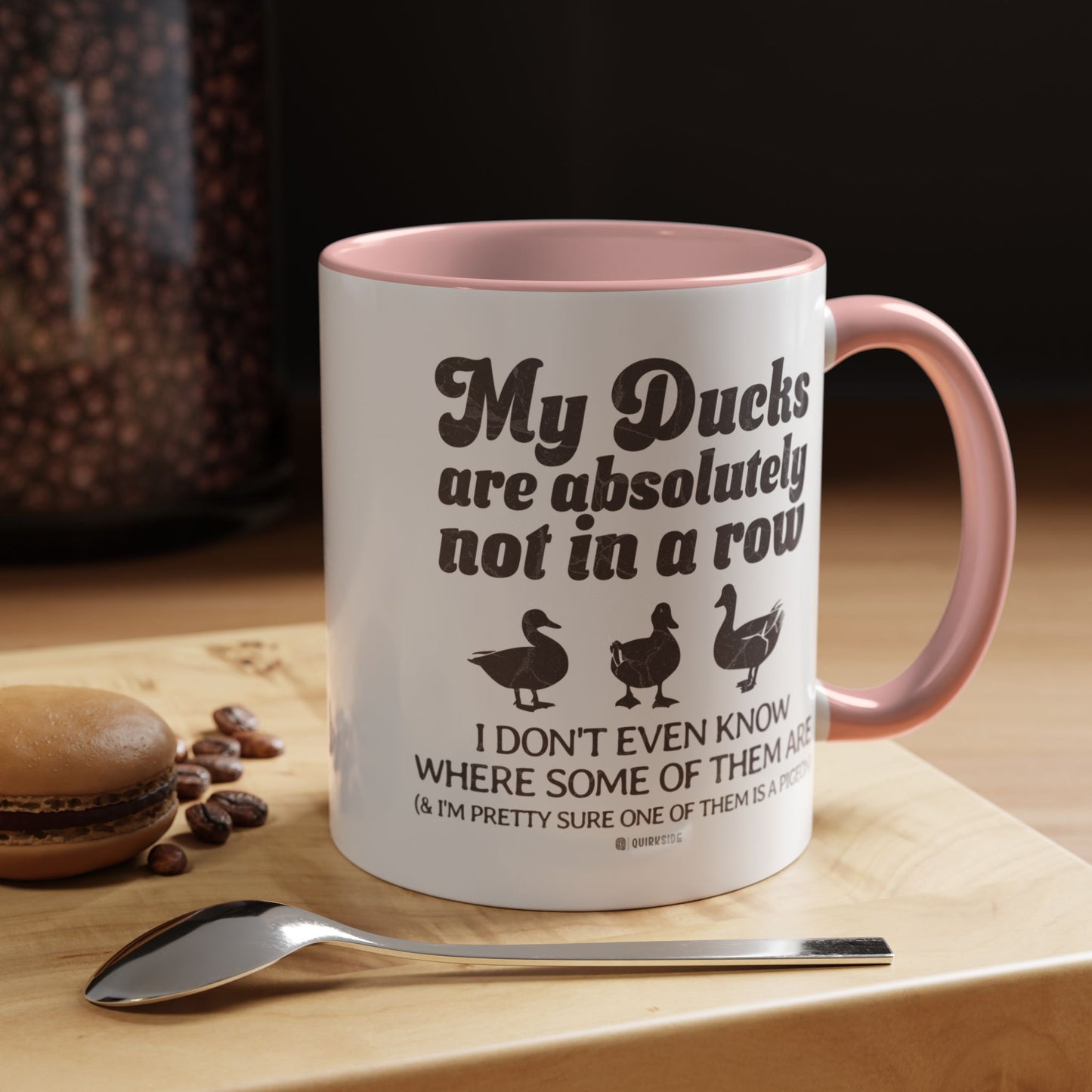 Humorous Accent Coffee Mug, Gift for Duck Lovers, Quirky Coffee Cup for Home or Office, Fun Mug for Birthdays, Funny Office Gift