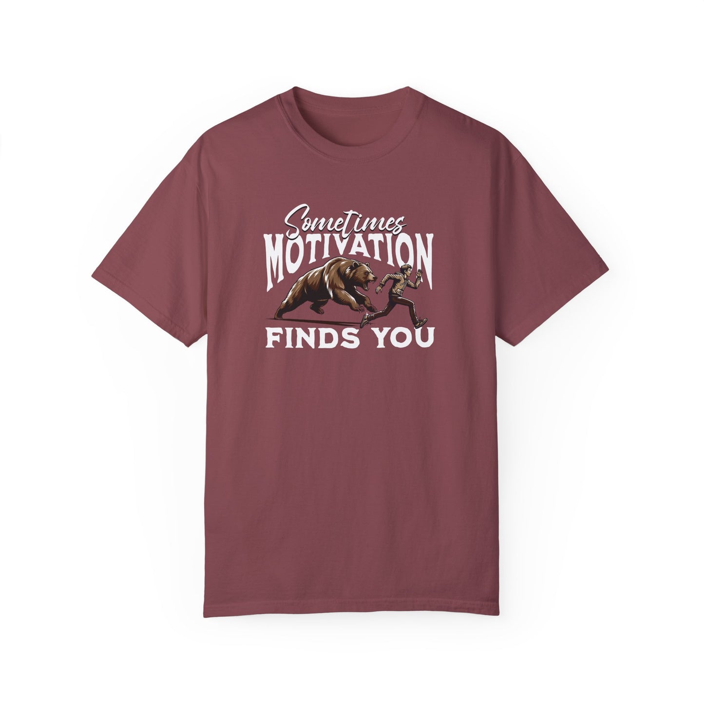 Funny Running Motivation Unisex T-shirt, Bear Chasing Humor Tee, Workout Inspiration Shirt, Fitness Apparel, Running Gift - Quirkside Creations